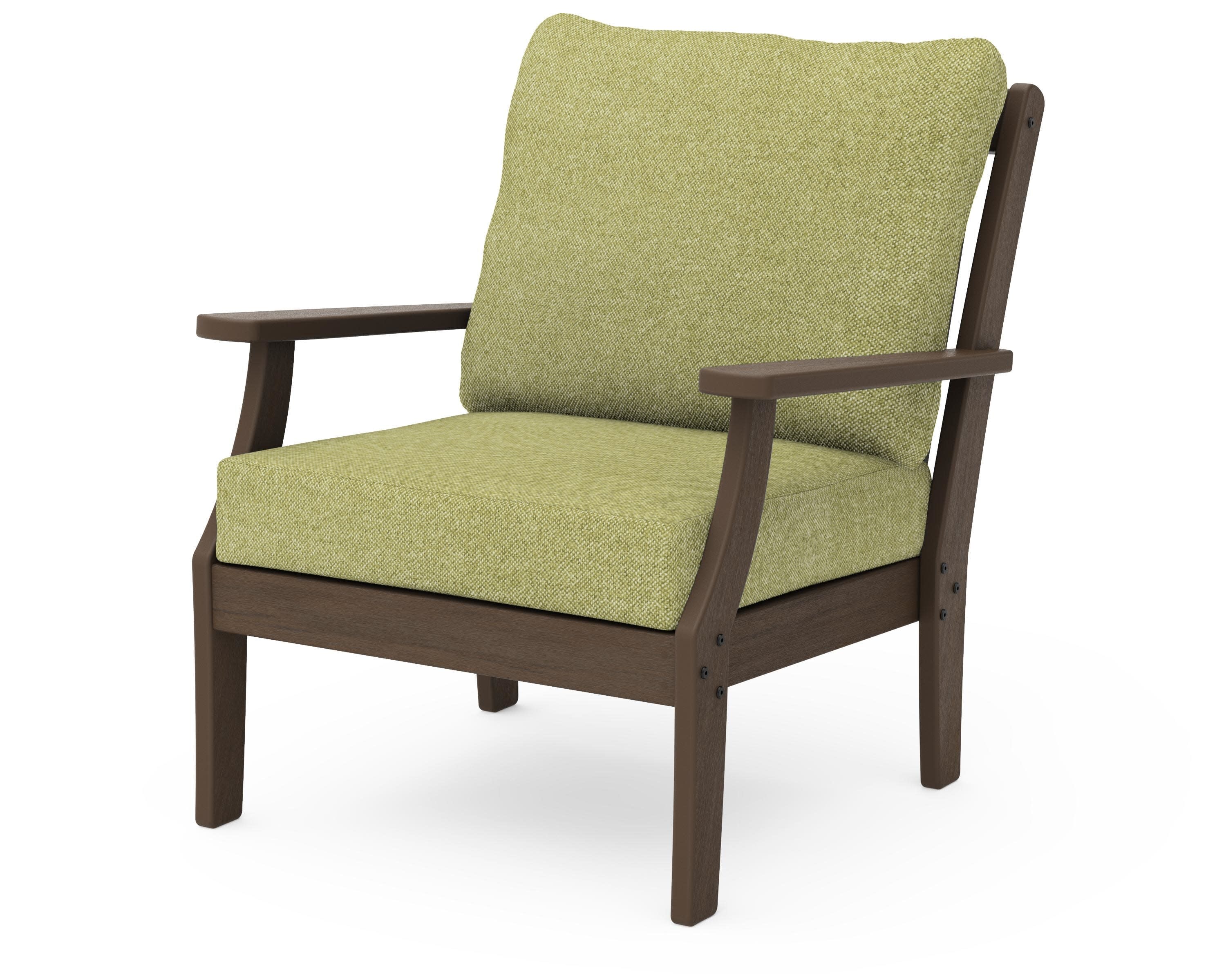 Braxton Deep Seating Chair in Kona / Chartreuse Boucle