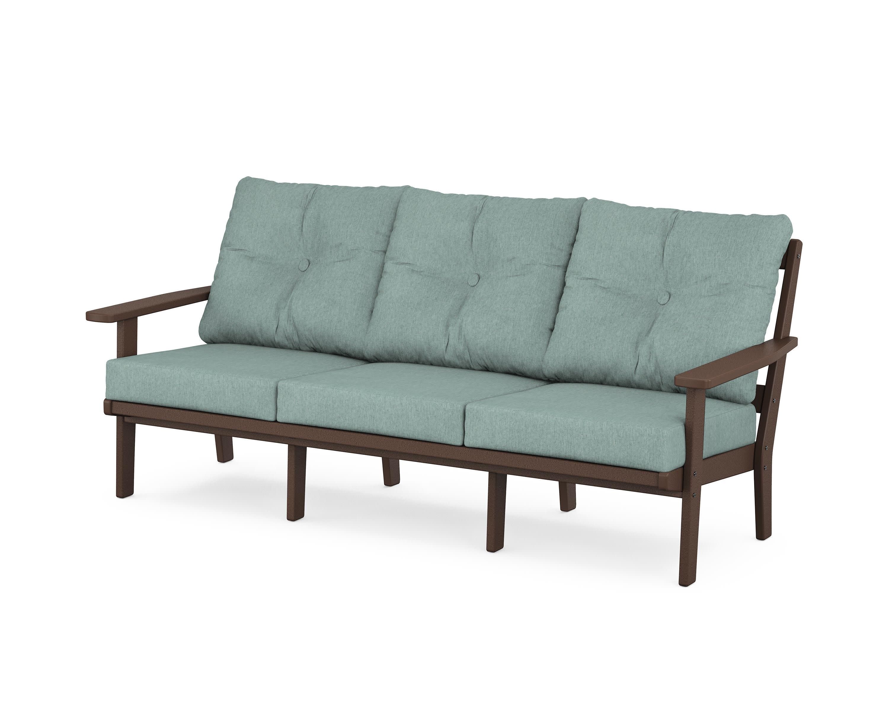 Oxford Deep Seating Sofa in Mahogany / Glacier Spa