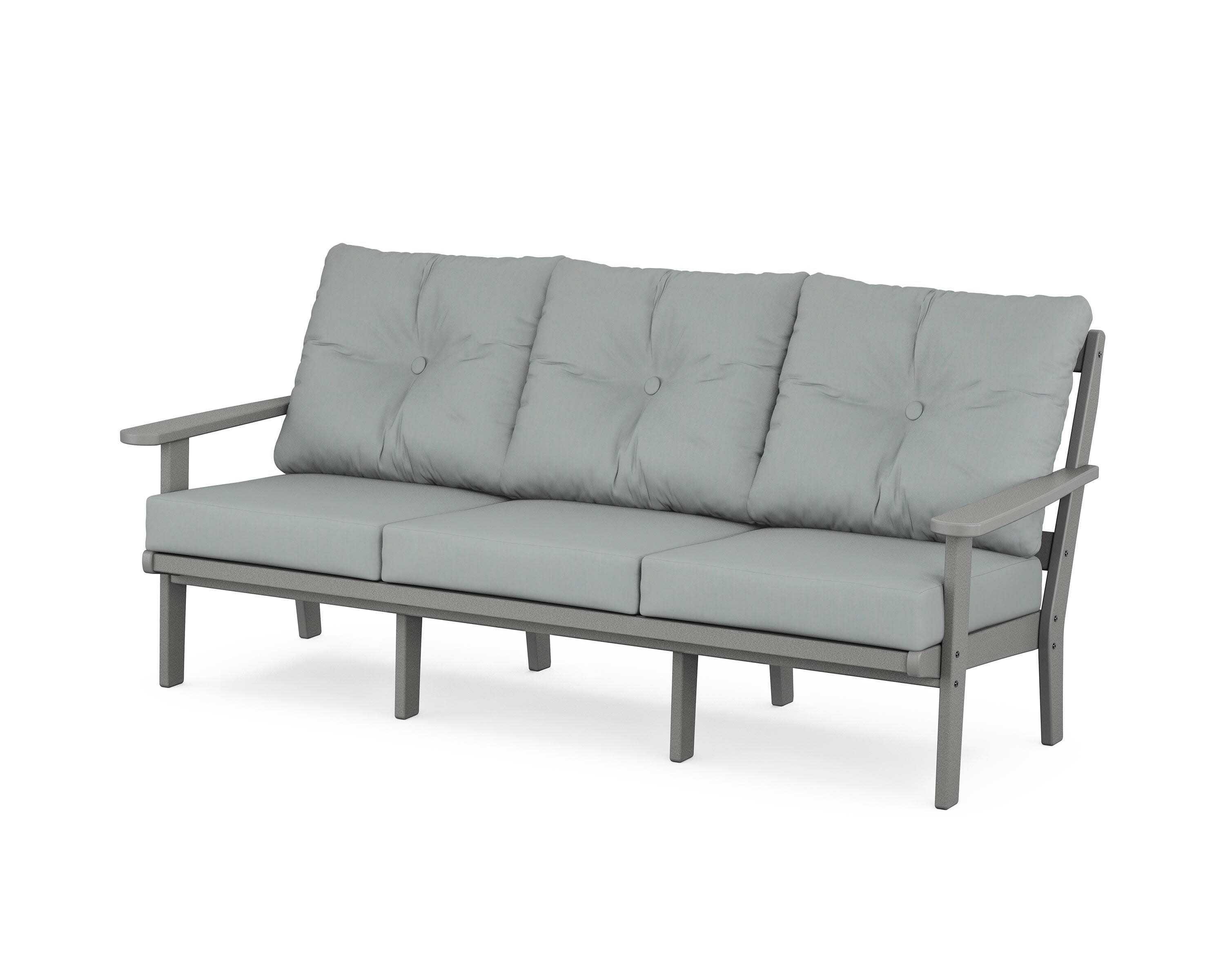 Mission Deep Seating Sofa in Slate Grey / Spa