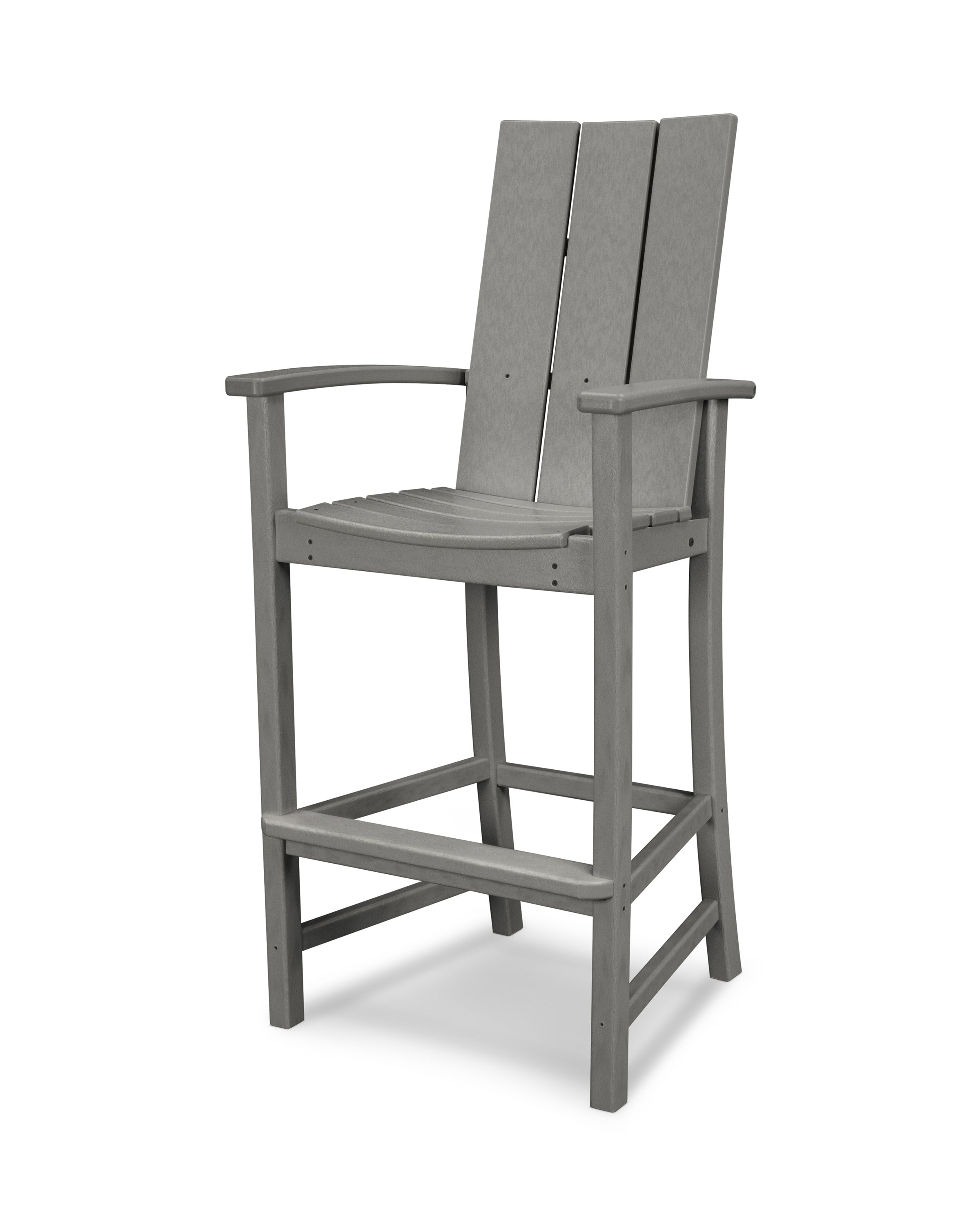 Modern Adirondack Bar Chair in Slate Grey
