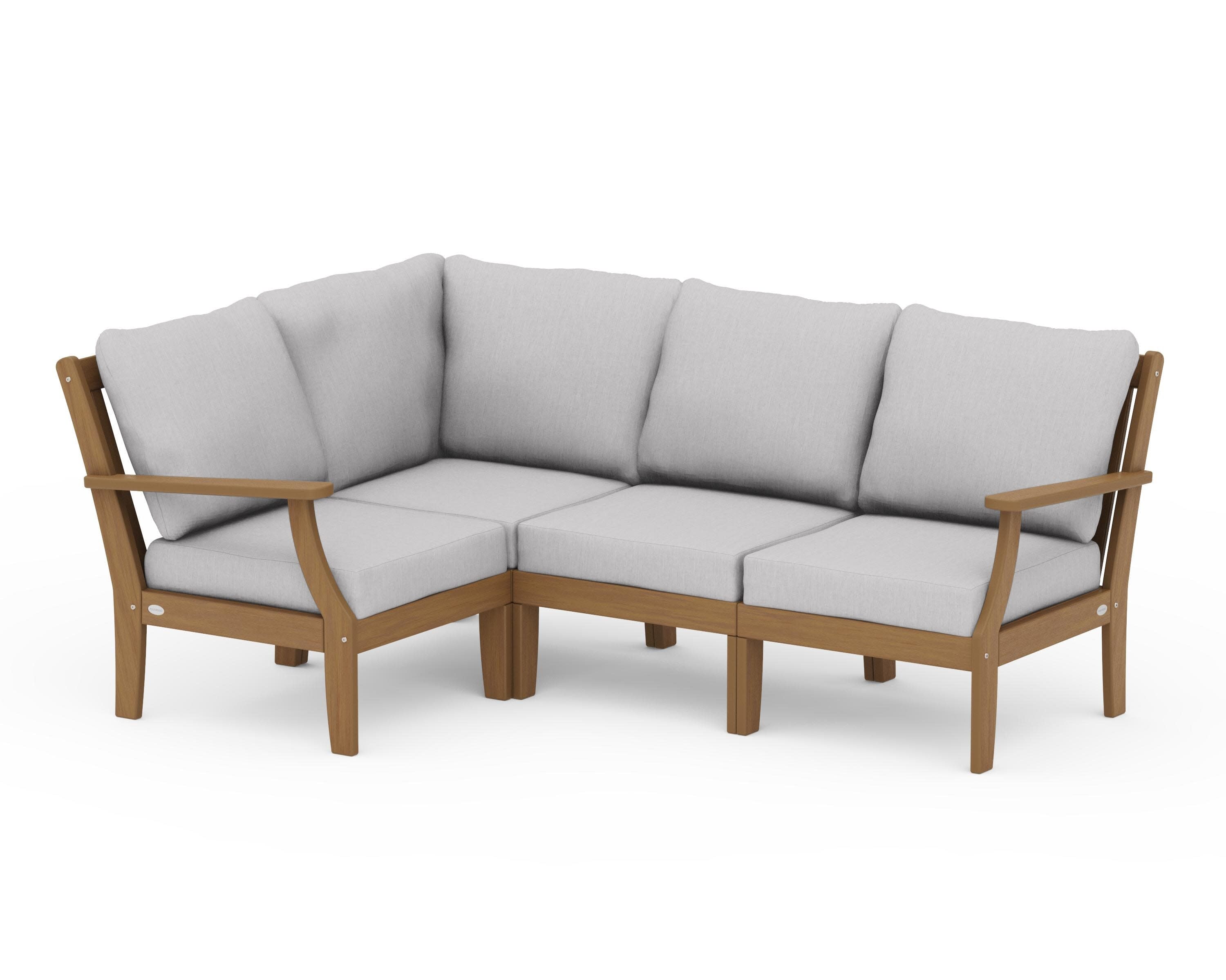 Braxton Modular 4-Piece Deep Seating Set in Natural / Granite