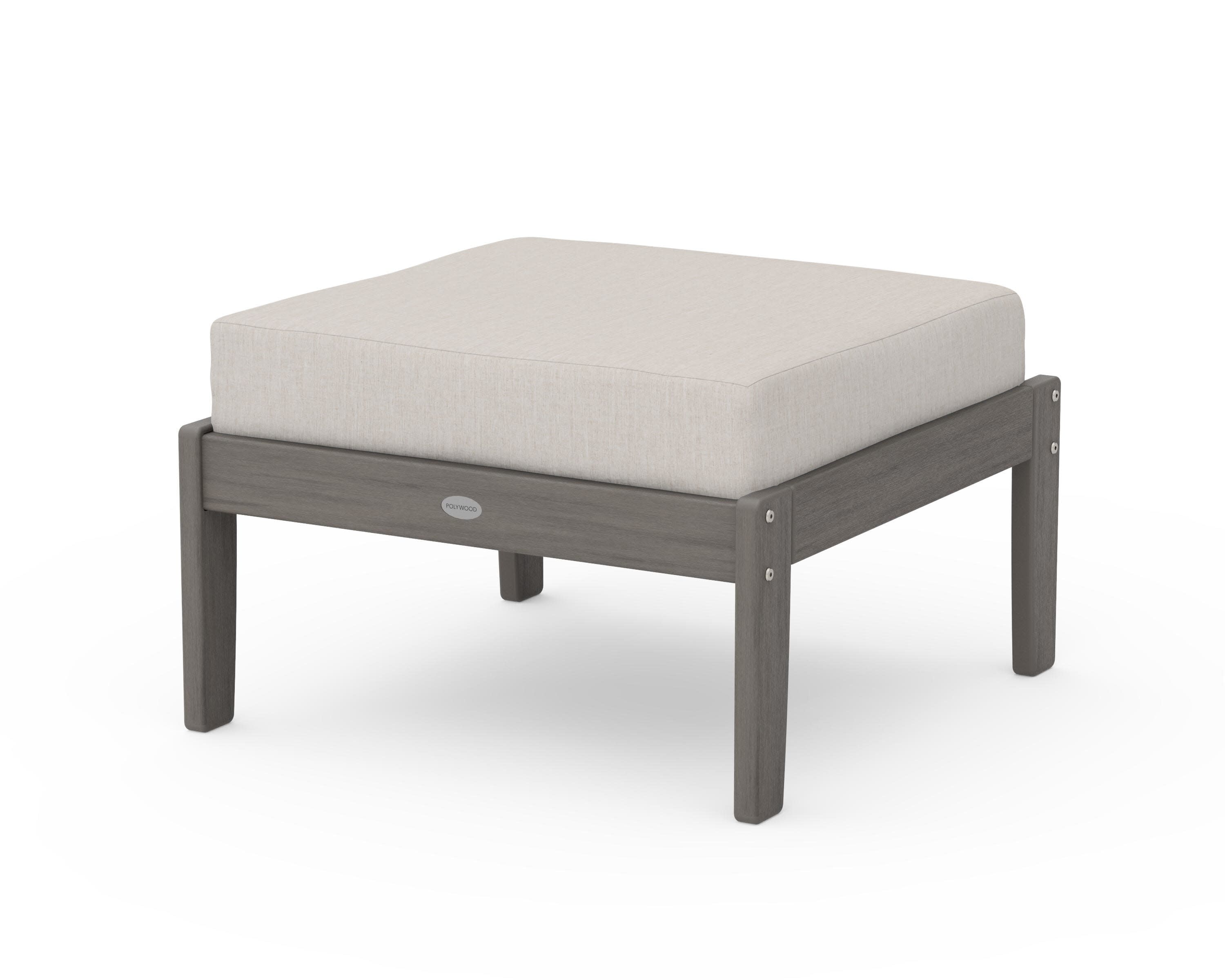Braxton Deep Seating Ottoman in Driftwood / Cast Ash