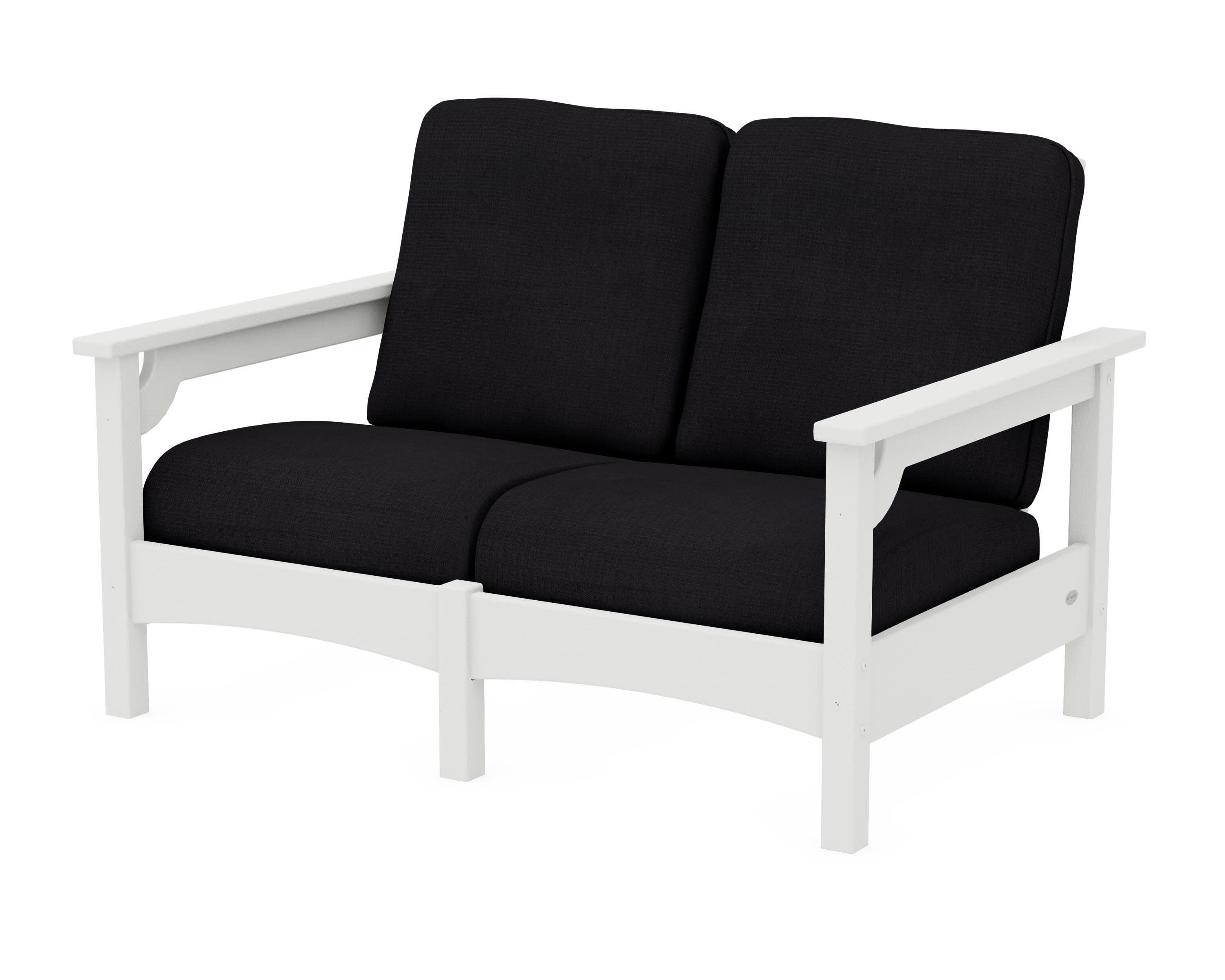 Club Loveseat in Vintage White / Midnight Linen
