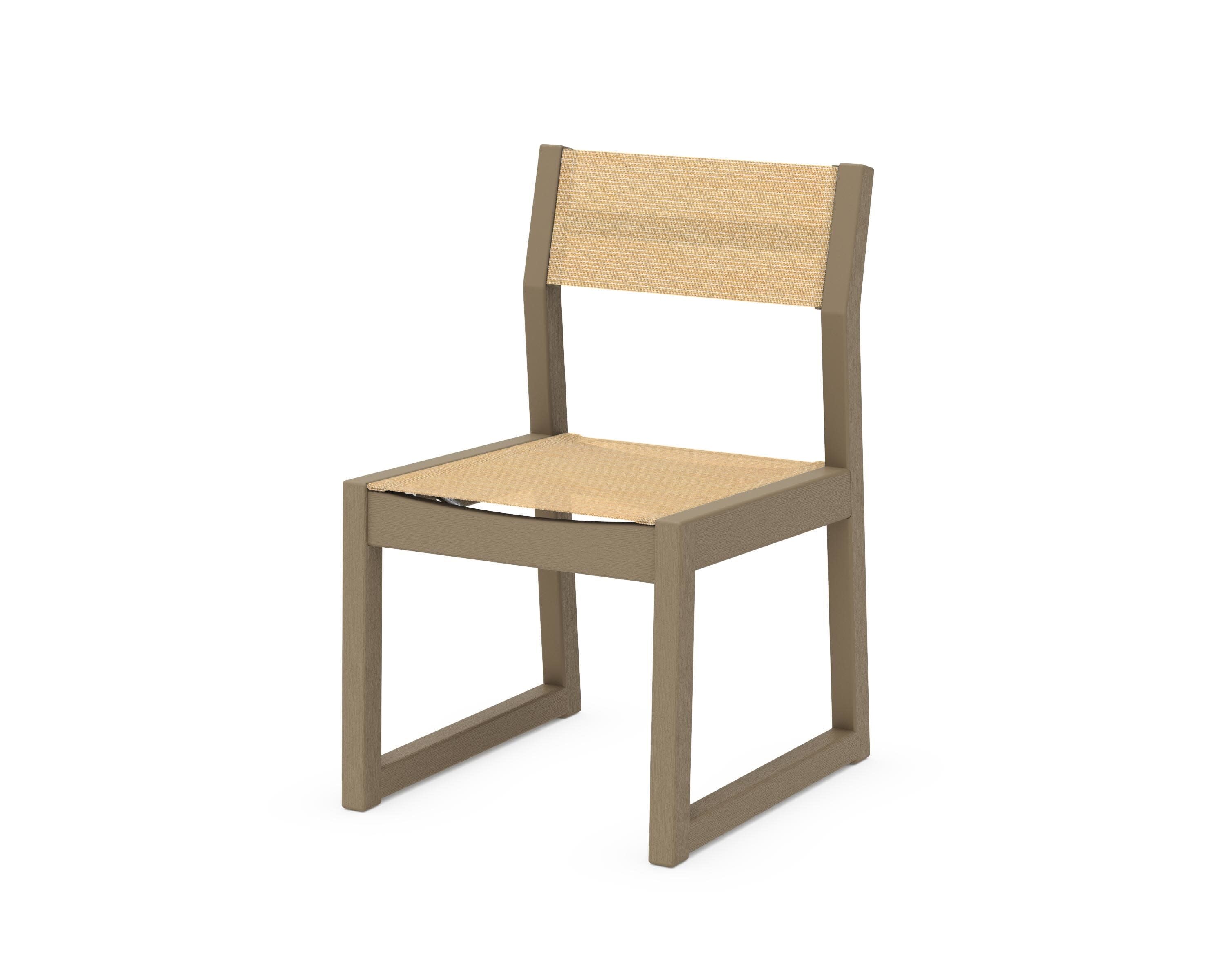 EDGE Sling Dining Side Chair in Vintage Sahara / Dupioni Apricot Sling