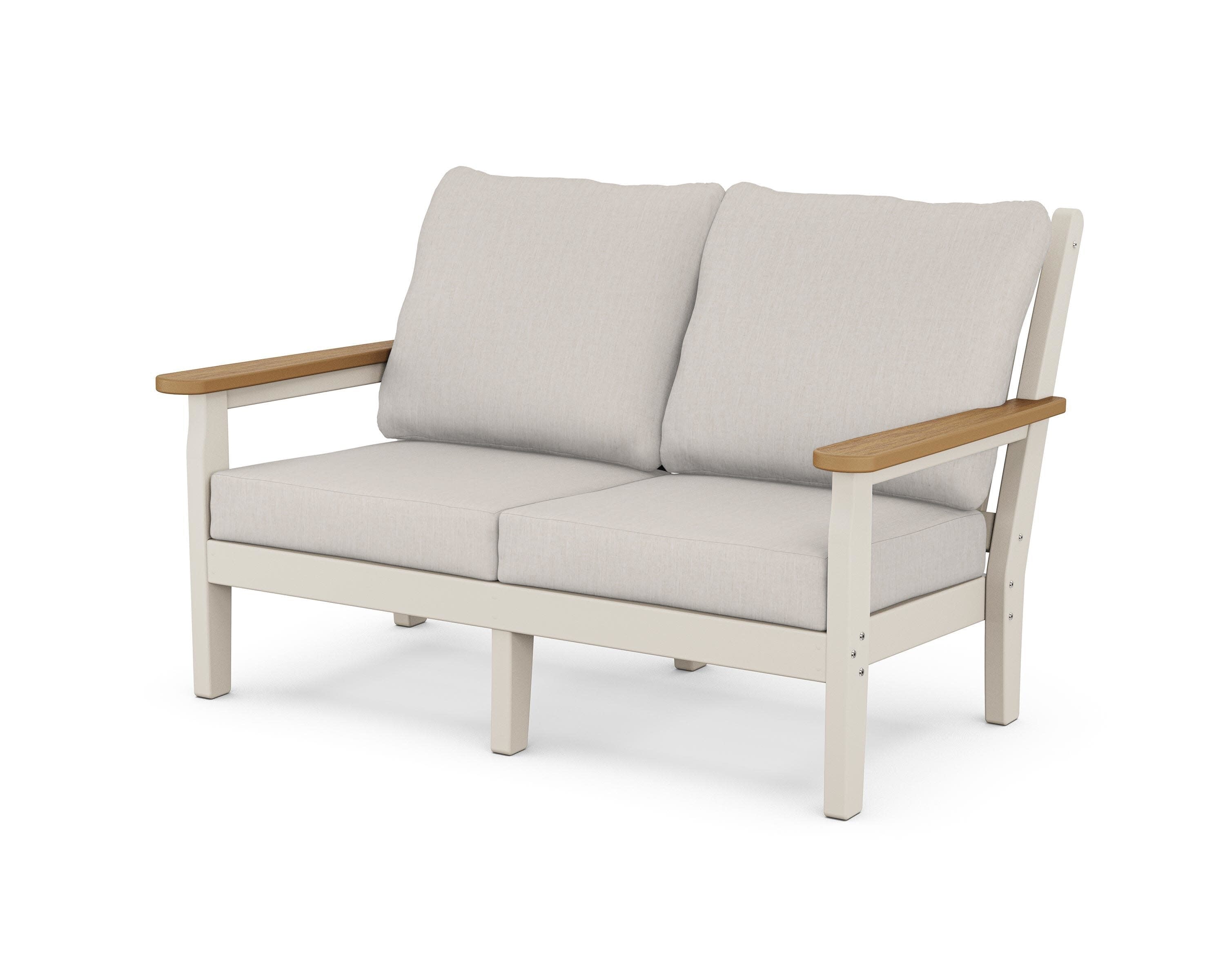 Chippendale Deep Seating Loveseat in Sand / Natural / Cast Ash
