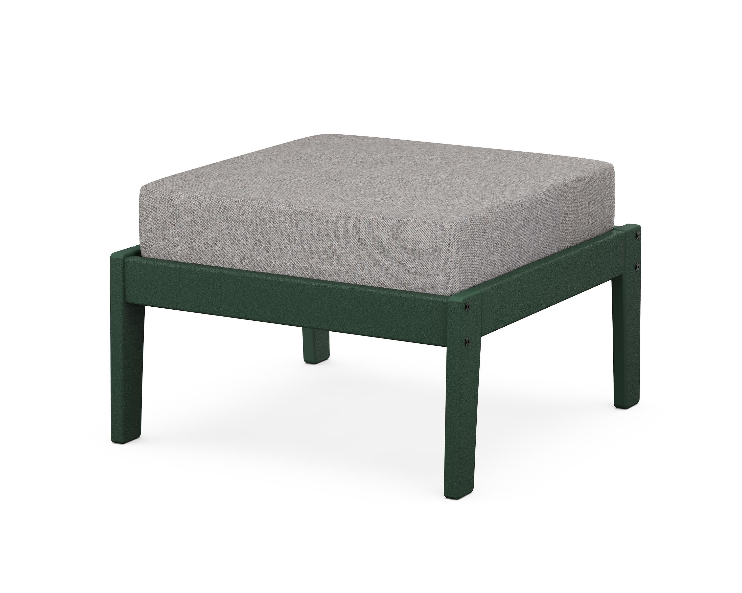 Deep Seating Ottoman in Green / Grey Mist