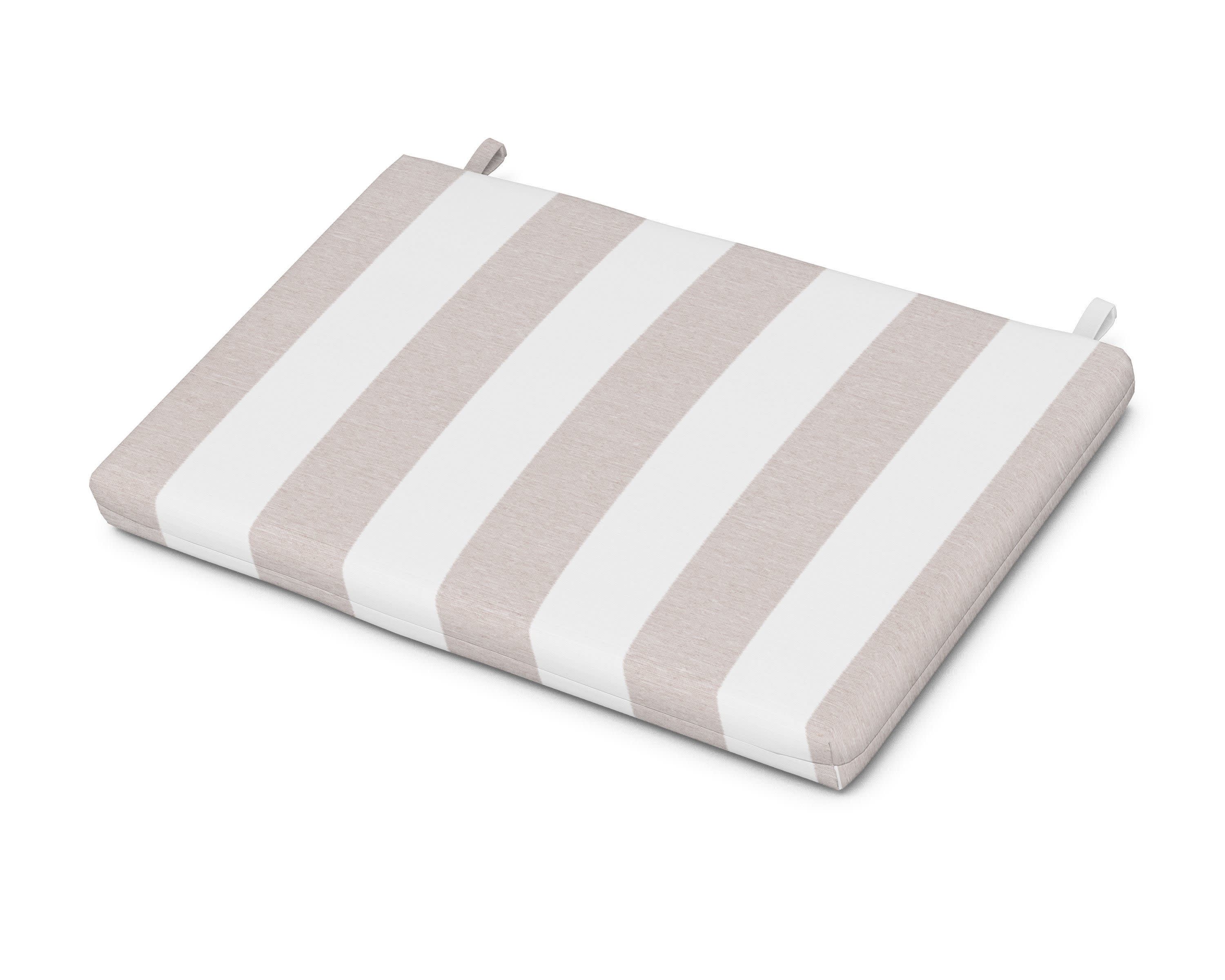 Eastport Lounge Chair Cushion in Cabana Stripe Dune Burlap