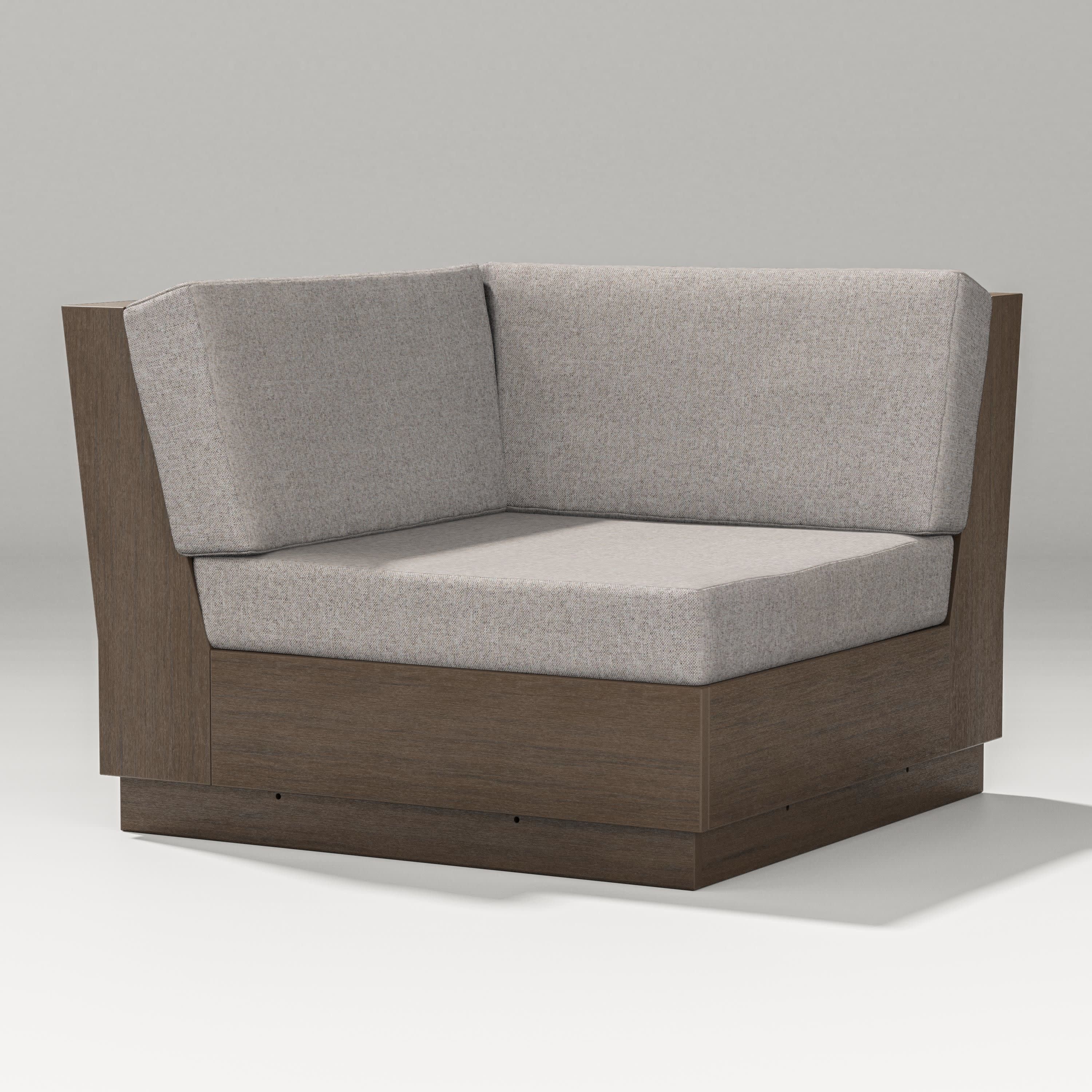 Elevate Modular Corner Chair in Kona / Weathered Tweed