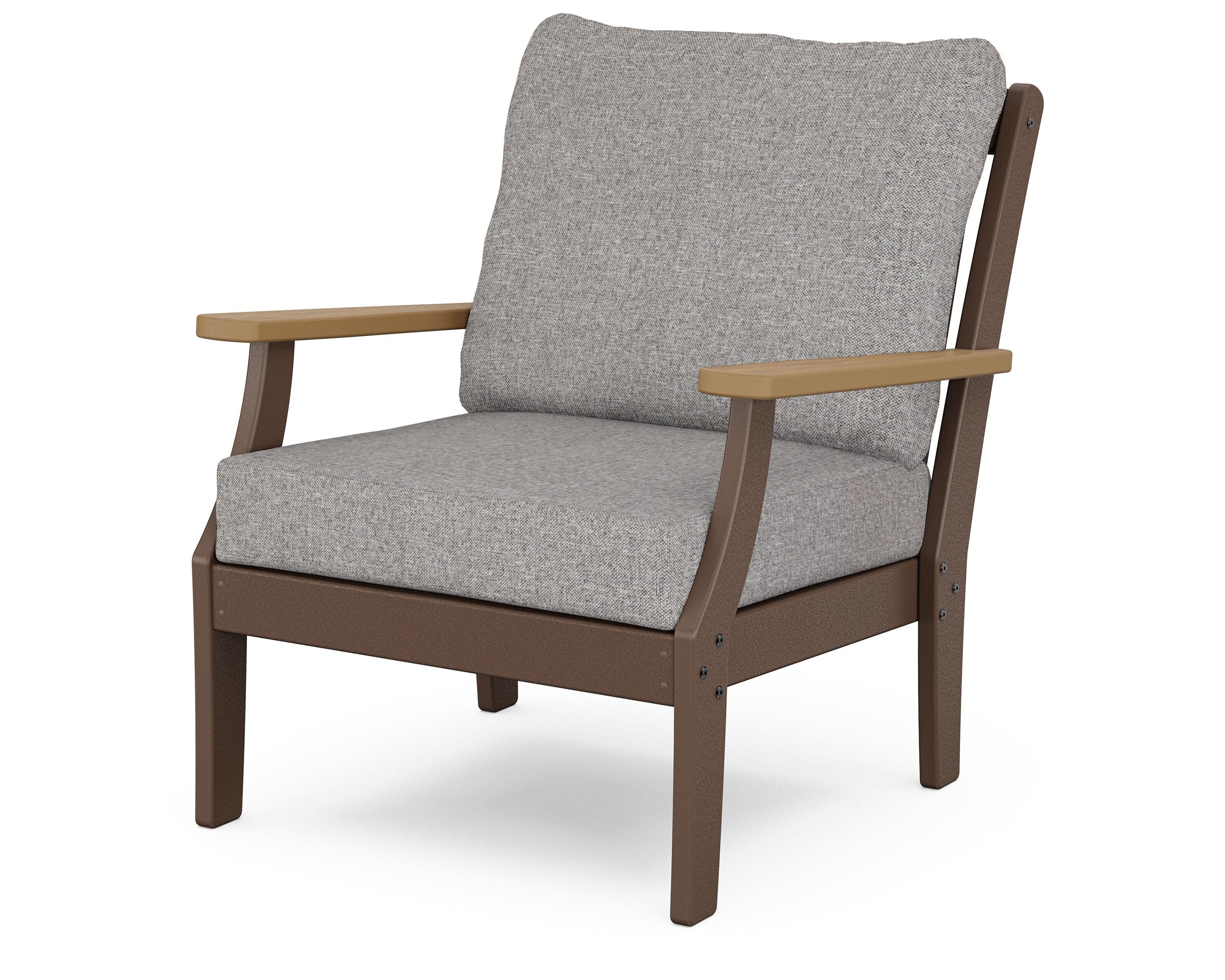 Braxton Deep Seating Chair in Mahogany / Natural / Grey Mist