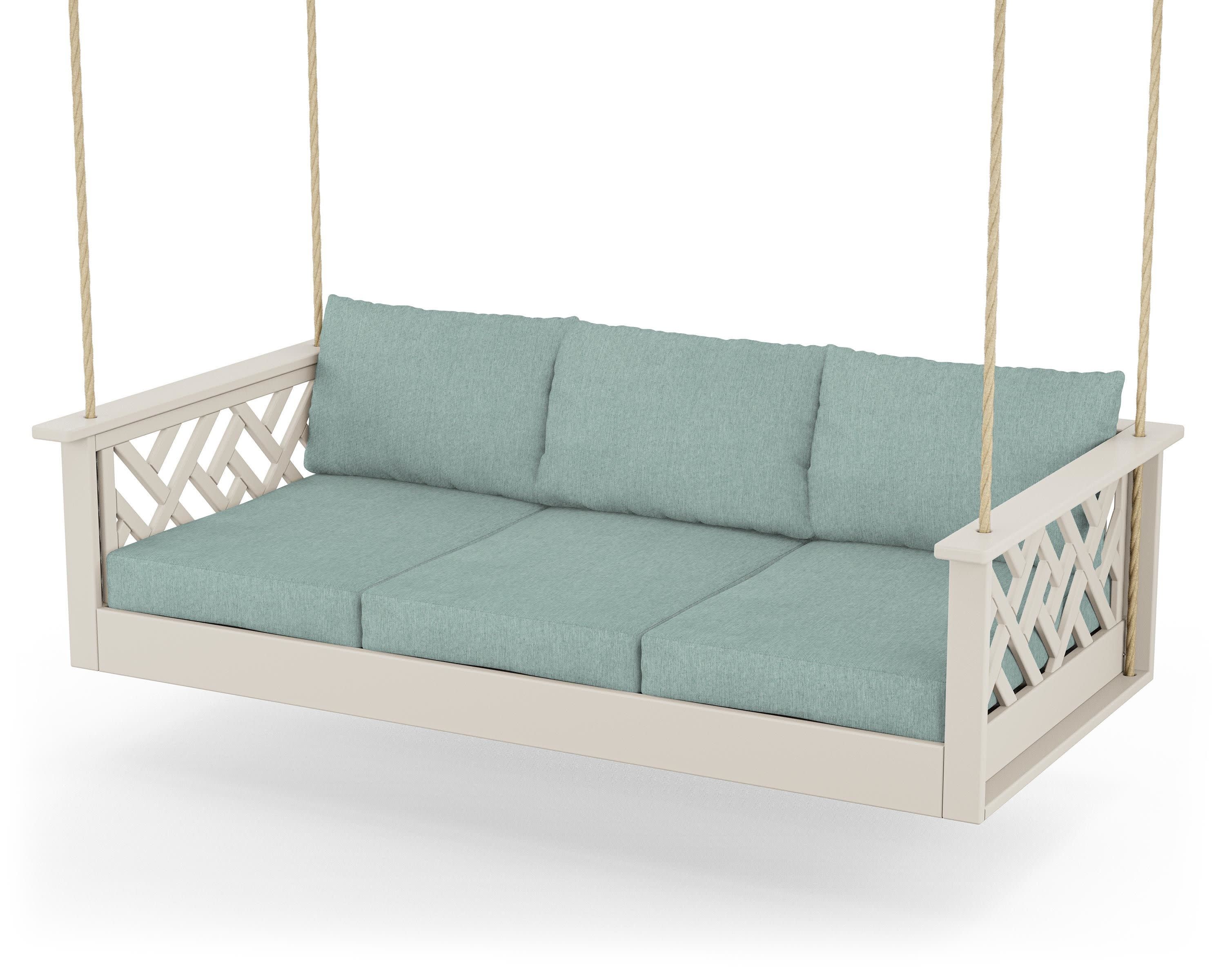 Chippendale Daybed Swing in Sand / Glacier Spa