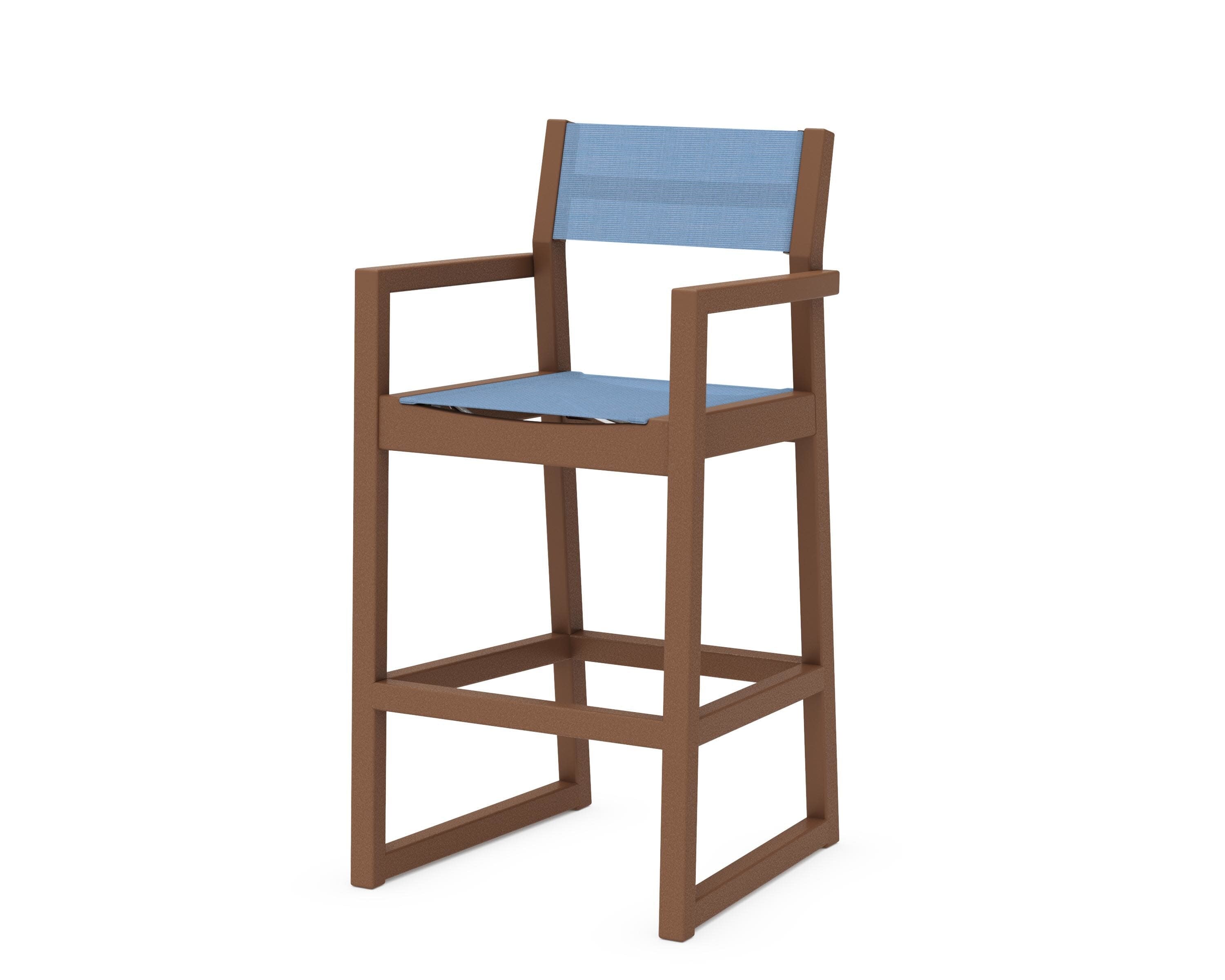 EDGE Sling Bar Arm Chair in Teak / Poolside Sling