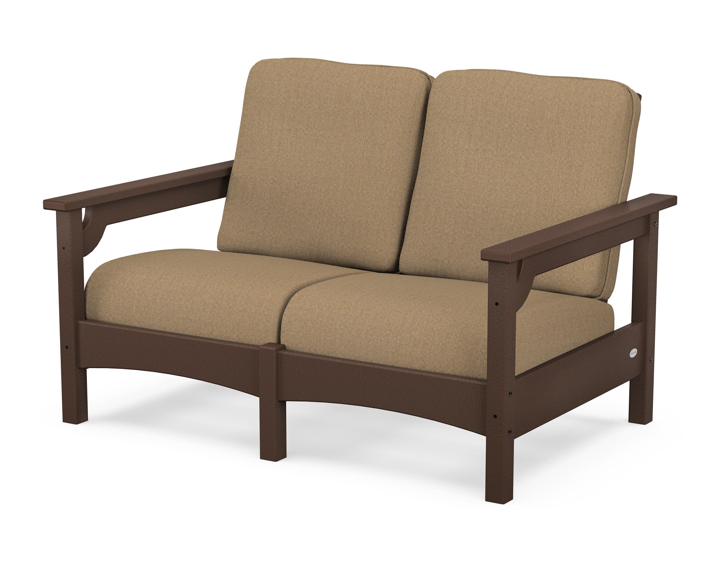 Club Loveseat in Mahogany / Sesame