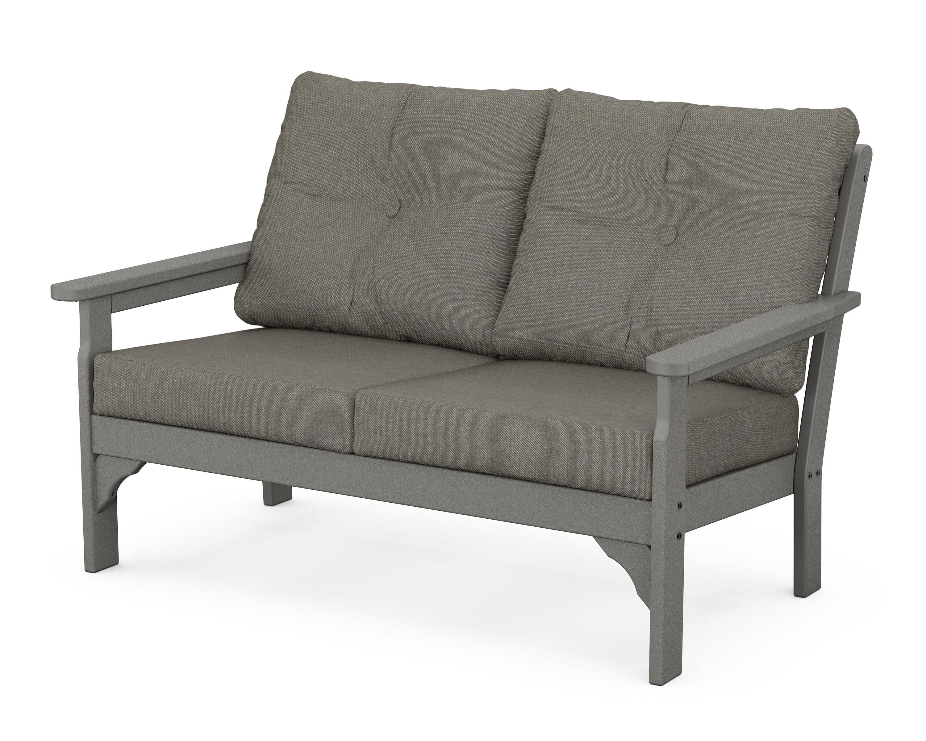 Vineyard Deep Seating Loveseat in Slate Grey / Blend Coal
