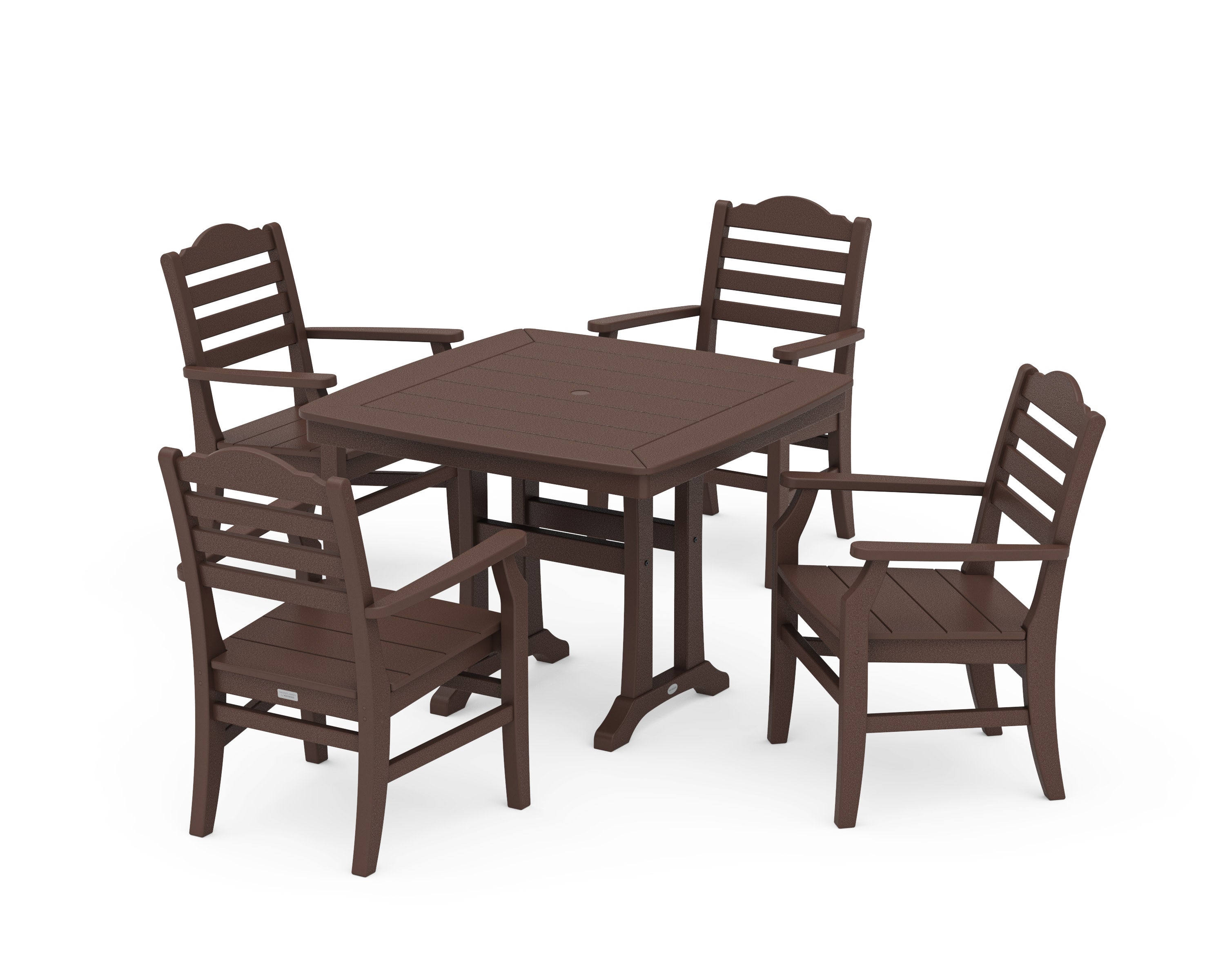 Savannah 5-Piece Dining Set with Trestle Legs in Mahogany
