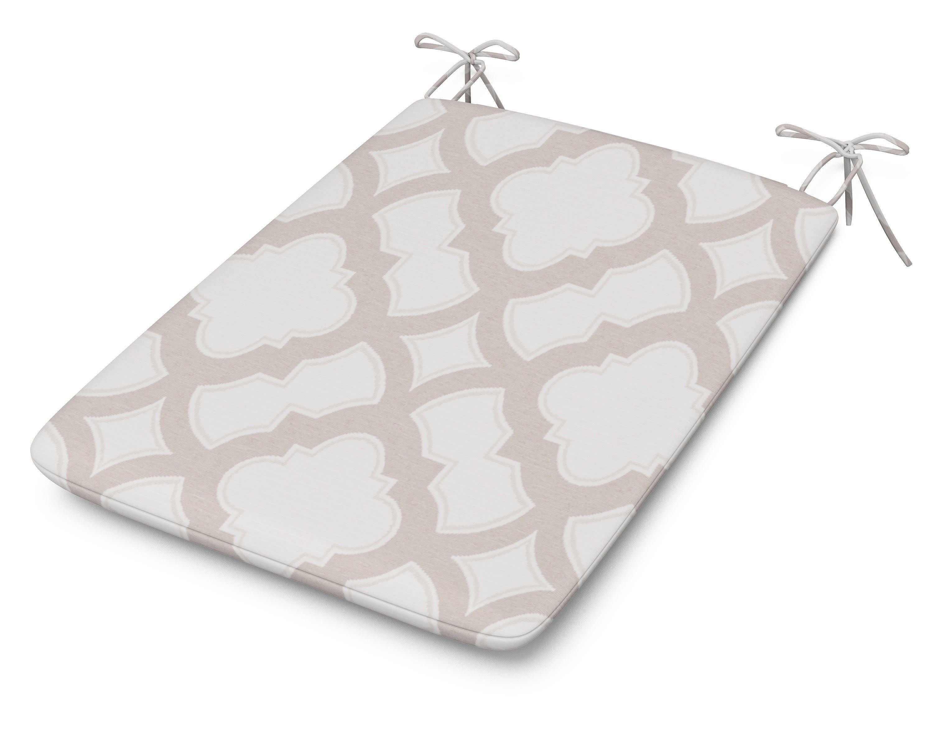 1100 Plaza Seat Pad in Trellis Dune Burlap