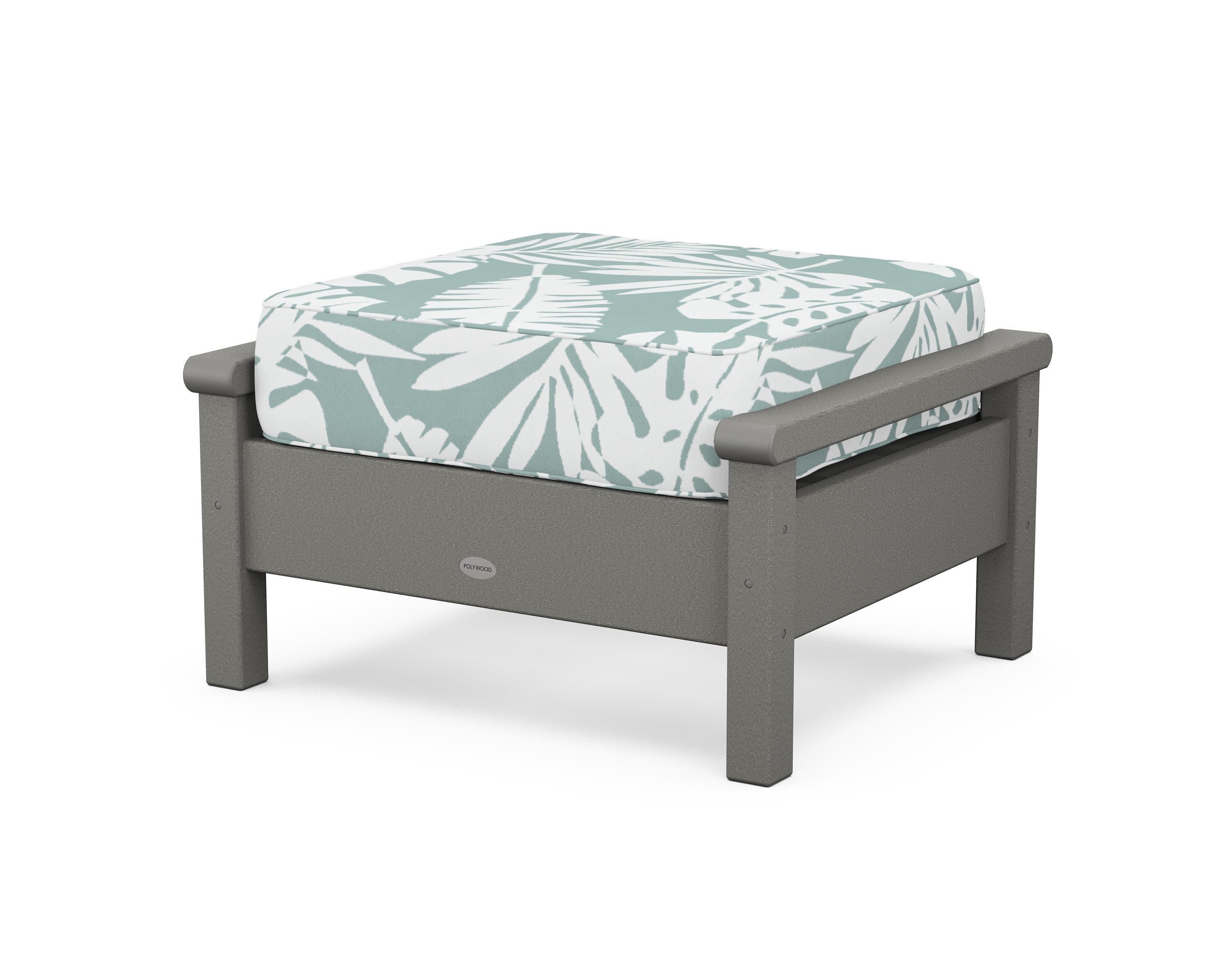 Harbour Deep Seating Ottoman in Slate Grey / Leaf Glacier Spa
