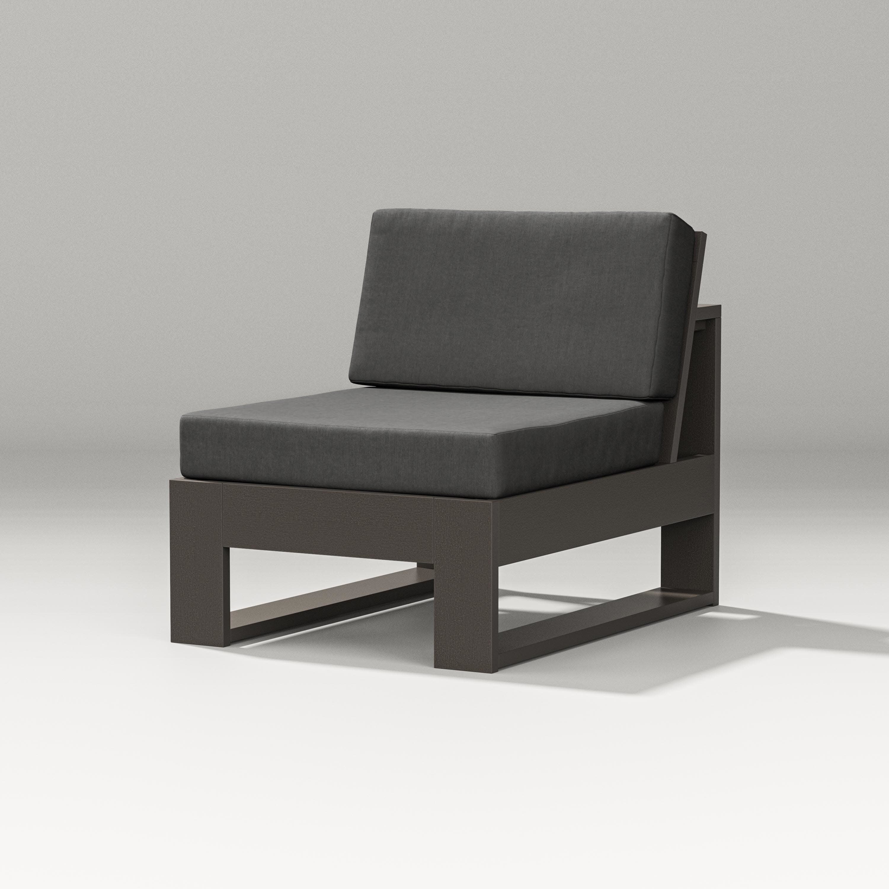 Latitude Modular Armless Chair in Vintage Coffee / Spectrum Carbon