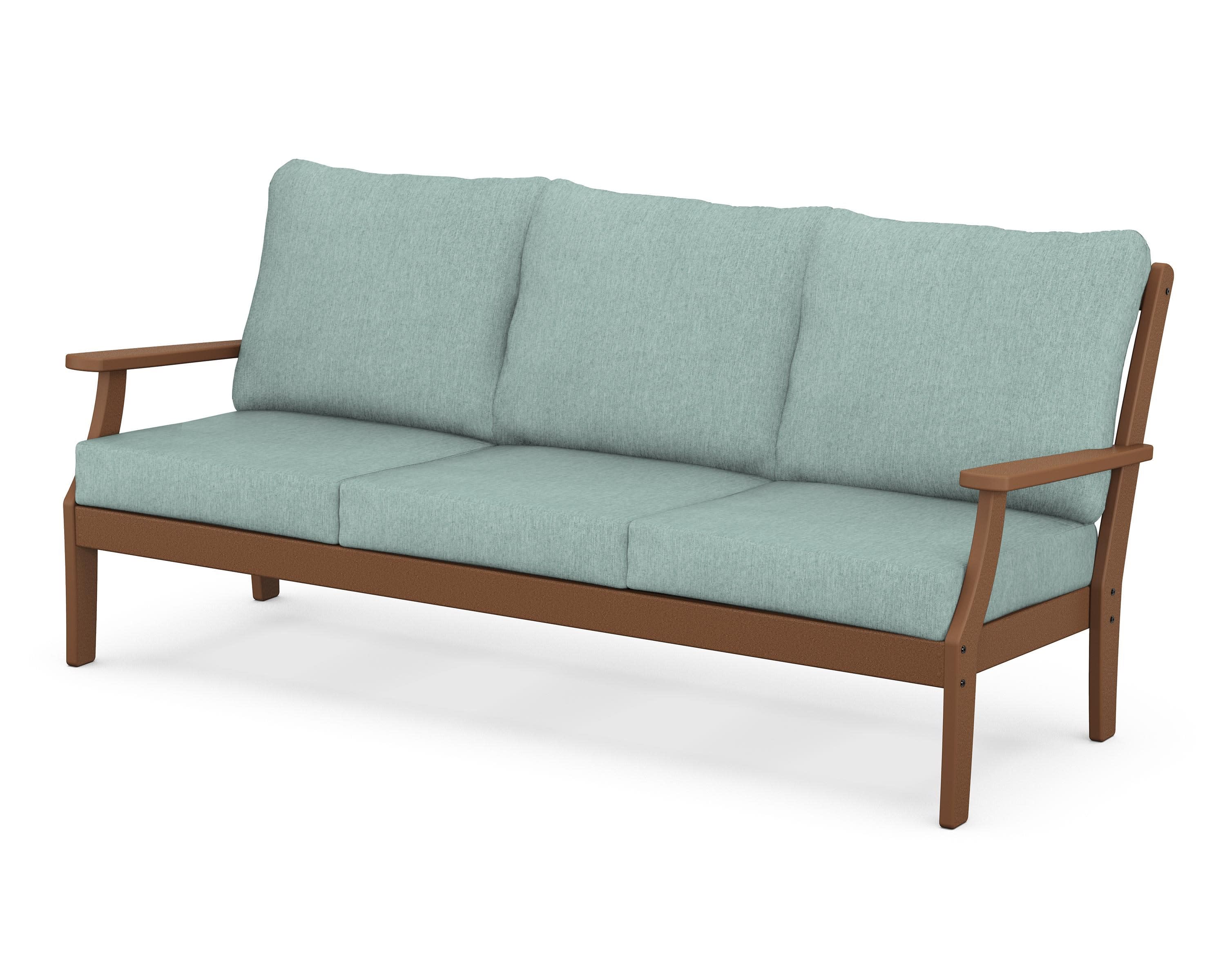 Braxton Deep Seating Sofa in Teak / Glacier Spa