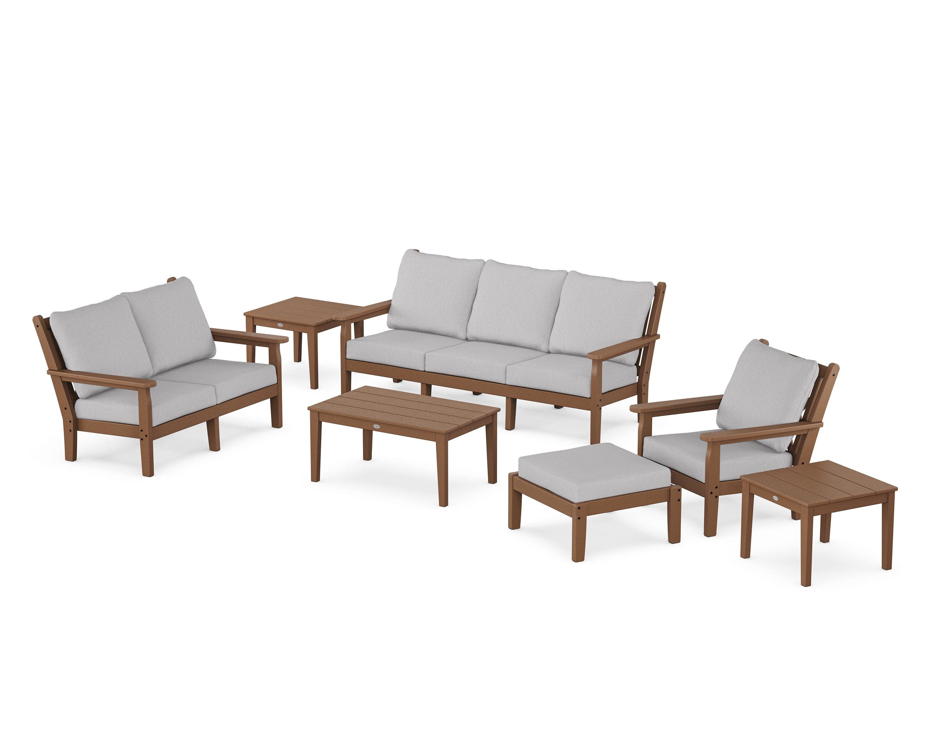 Chippendale 7-Piece Deep Seating Set in Teak / Granite