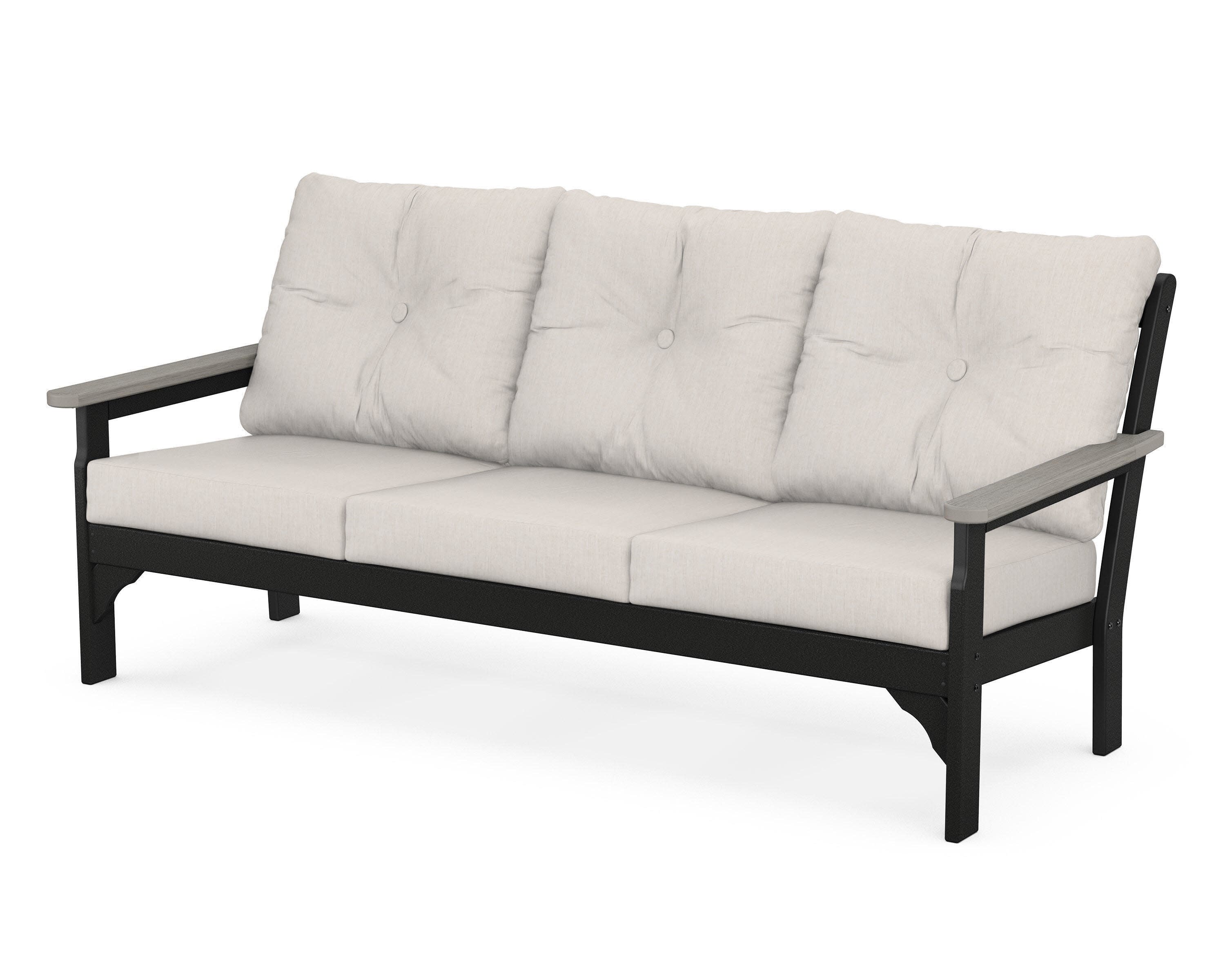 Vineyard Deep Seating Sofa in Black / Driftwood / Cast Ash