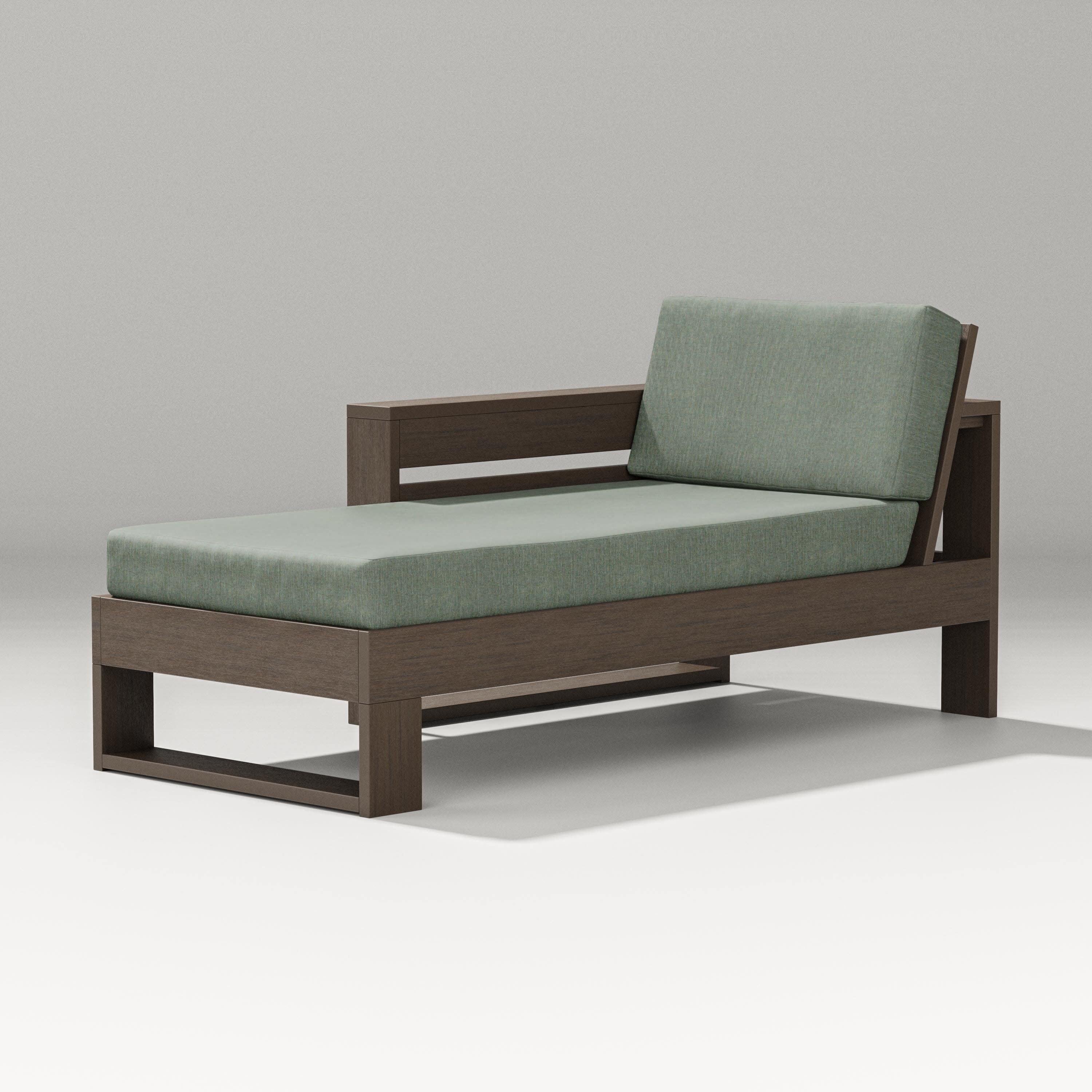 Latitude Modular Left Arm Chaise in Kona / Cast Sage