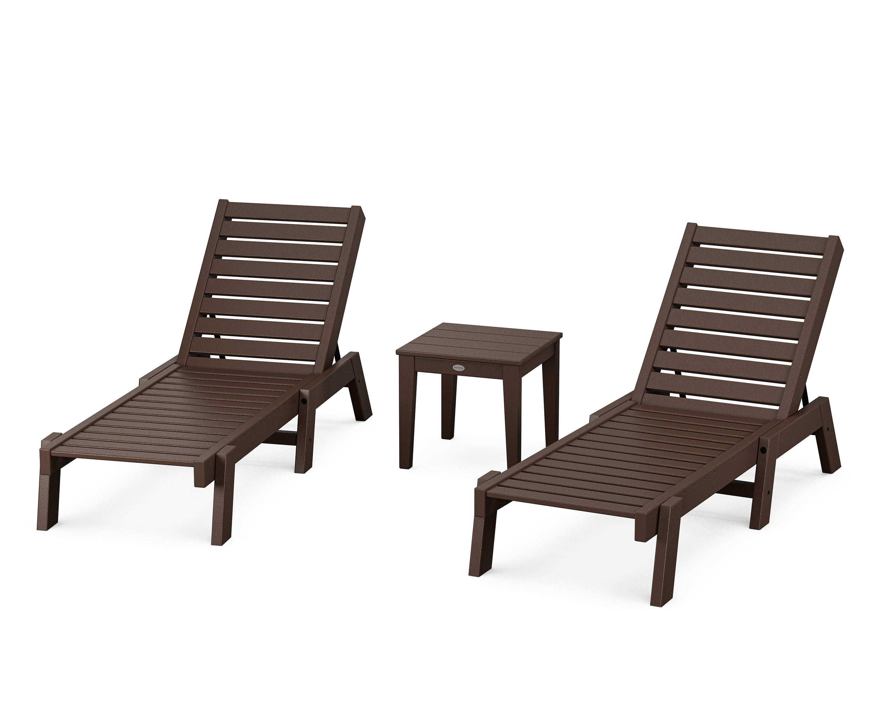 Captain Chaise 3-Piece Set in Mahogany