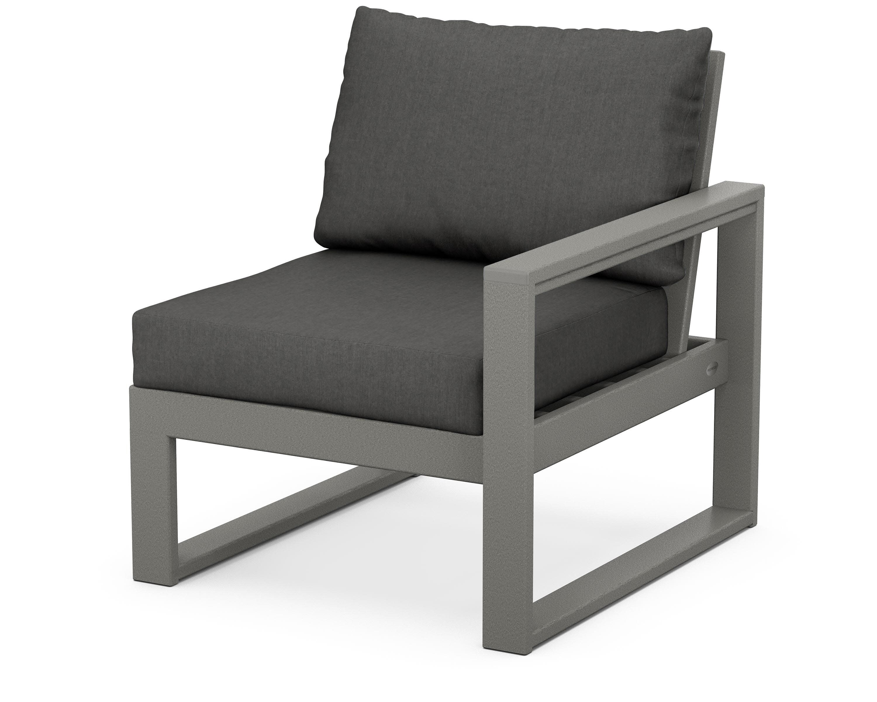 EDGE Modular Right Arm Chair in Slate Grey / Spectrum Carbon