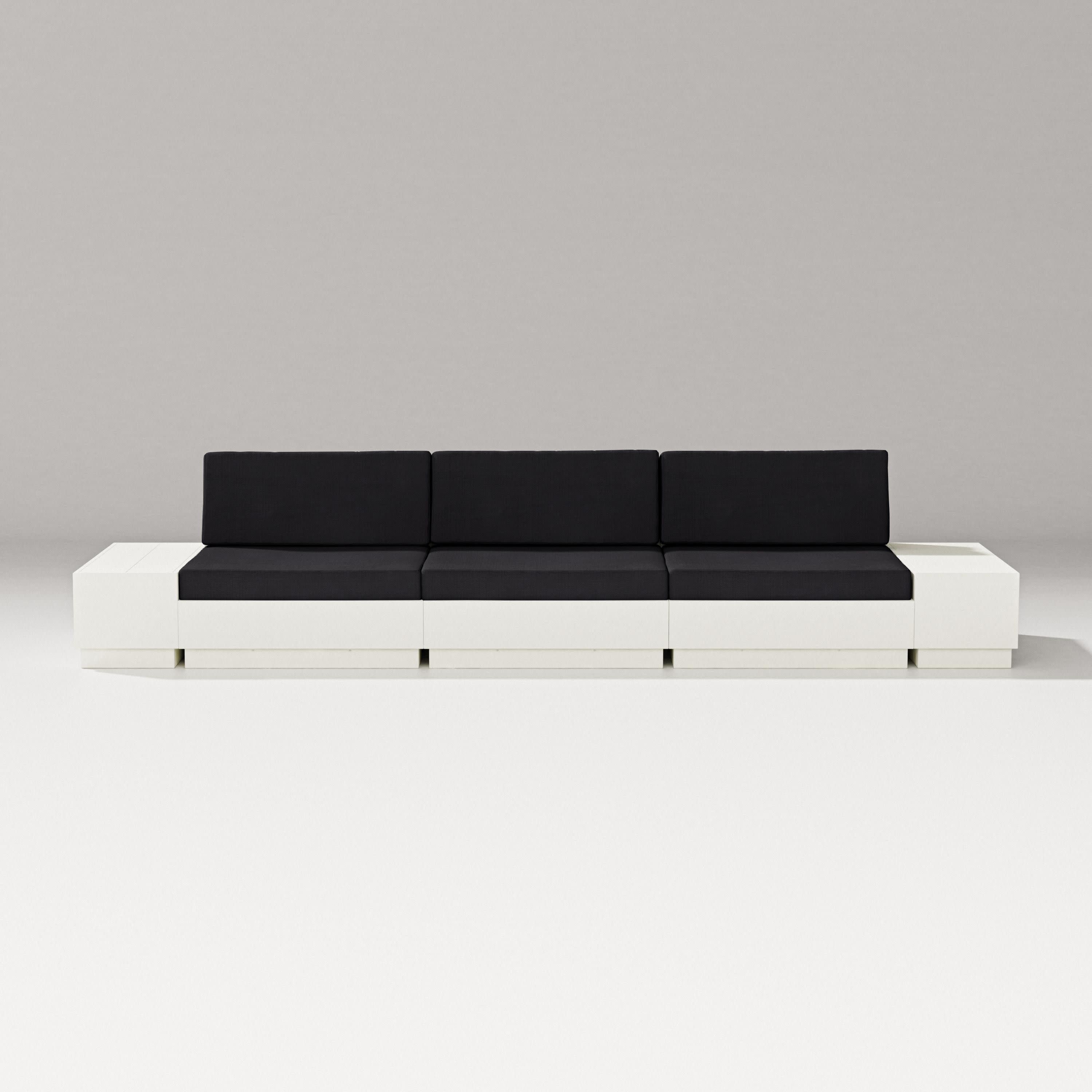 Elevate Straight Sectional in Vintage White / Midnight Linen