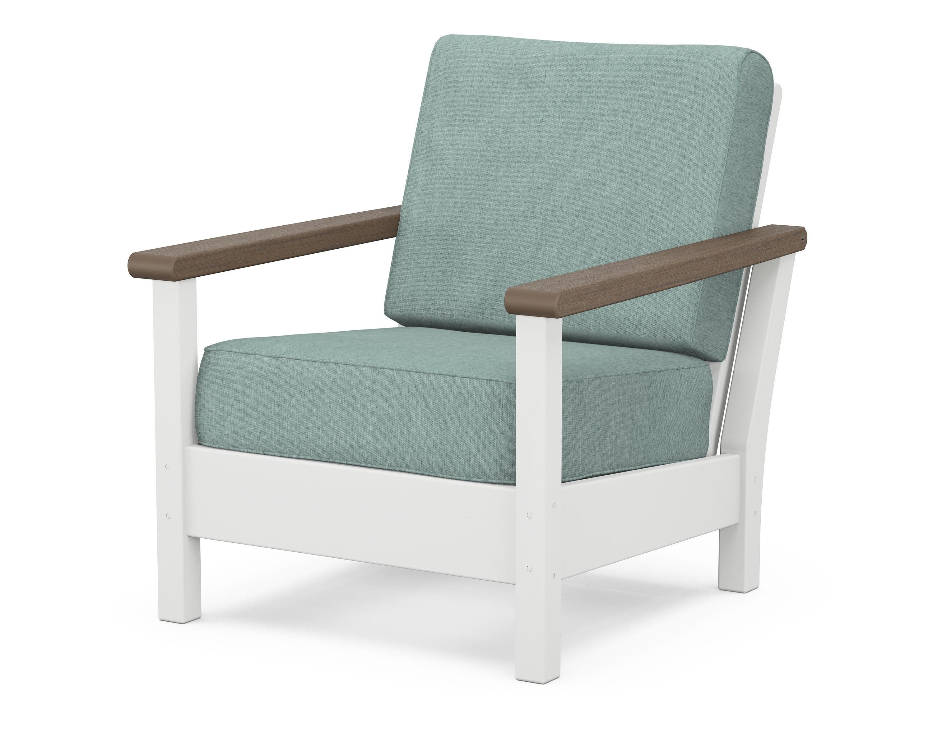 Harbour Deep Seating Chair in White / Kona / Glacier Spa