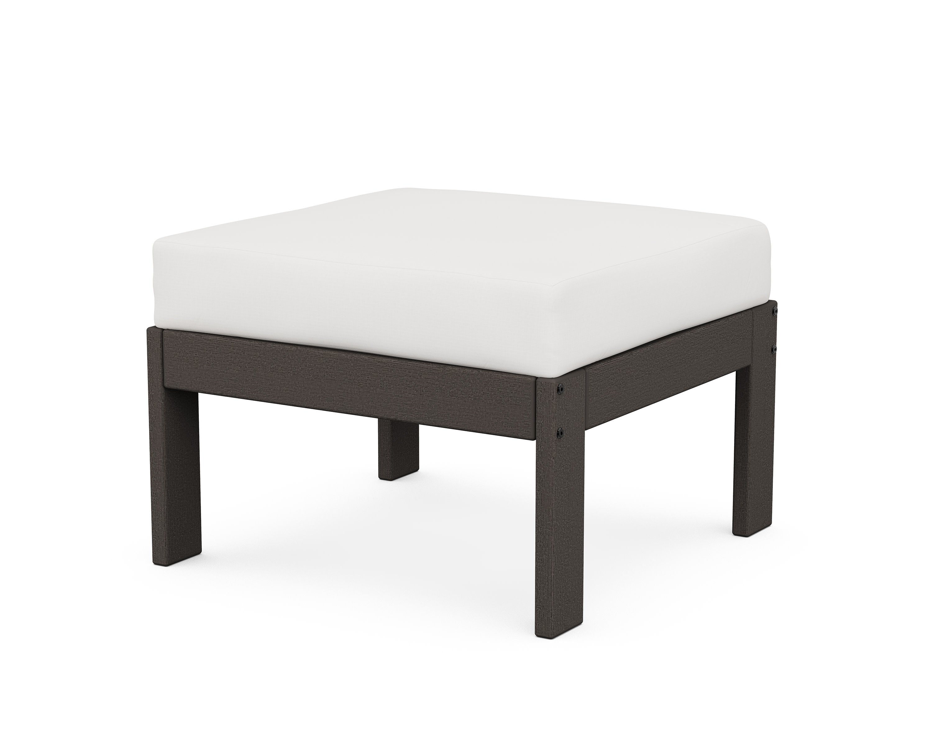 Vineyard Modular Ottoman in Vintage Coffee / Natural Linen