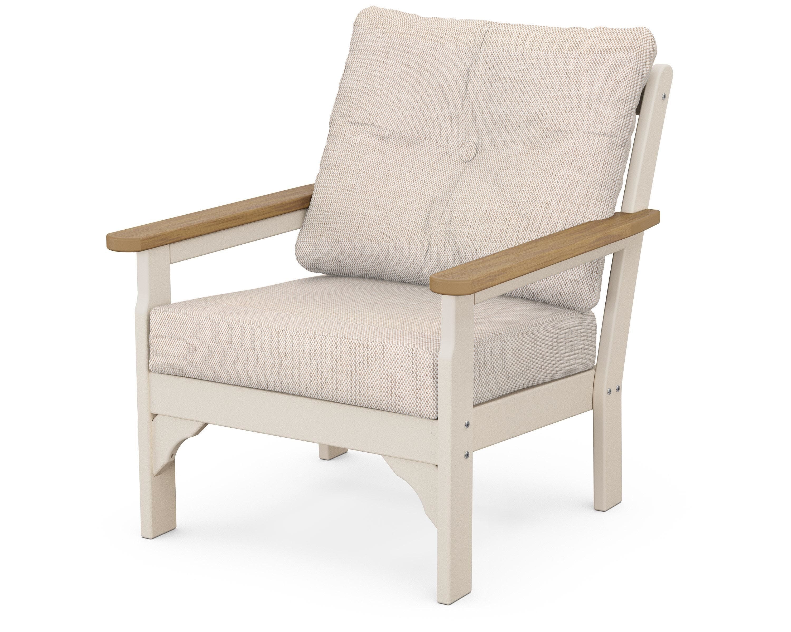 Vineyard Deep Seating Chair in Sand / Natural / Blend Linen