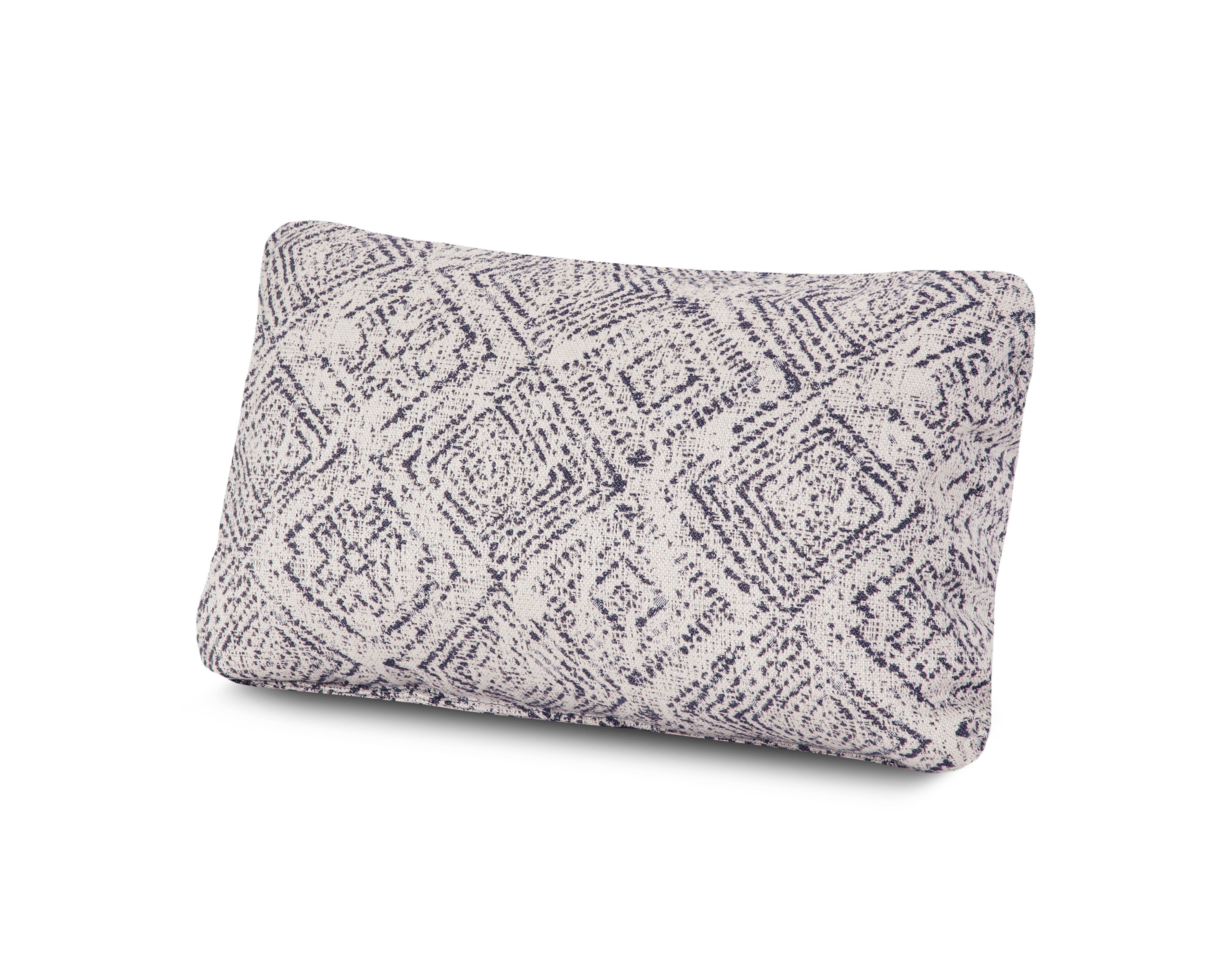 Outdoor Lumbar Pillow in Leona Indigo