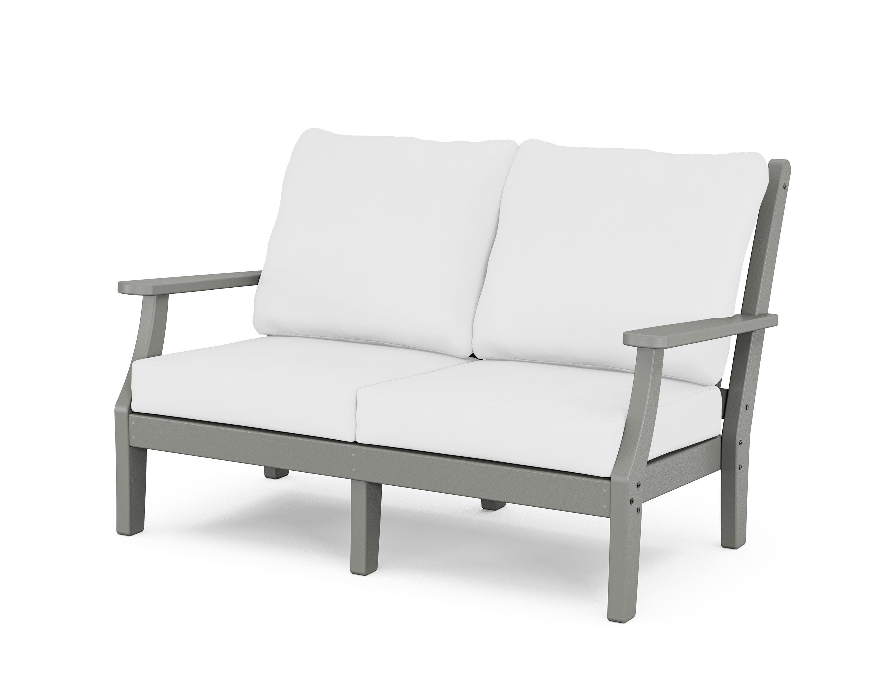 Wovendale Deep Seating Loveseat in Slate Grey / Natural