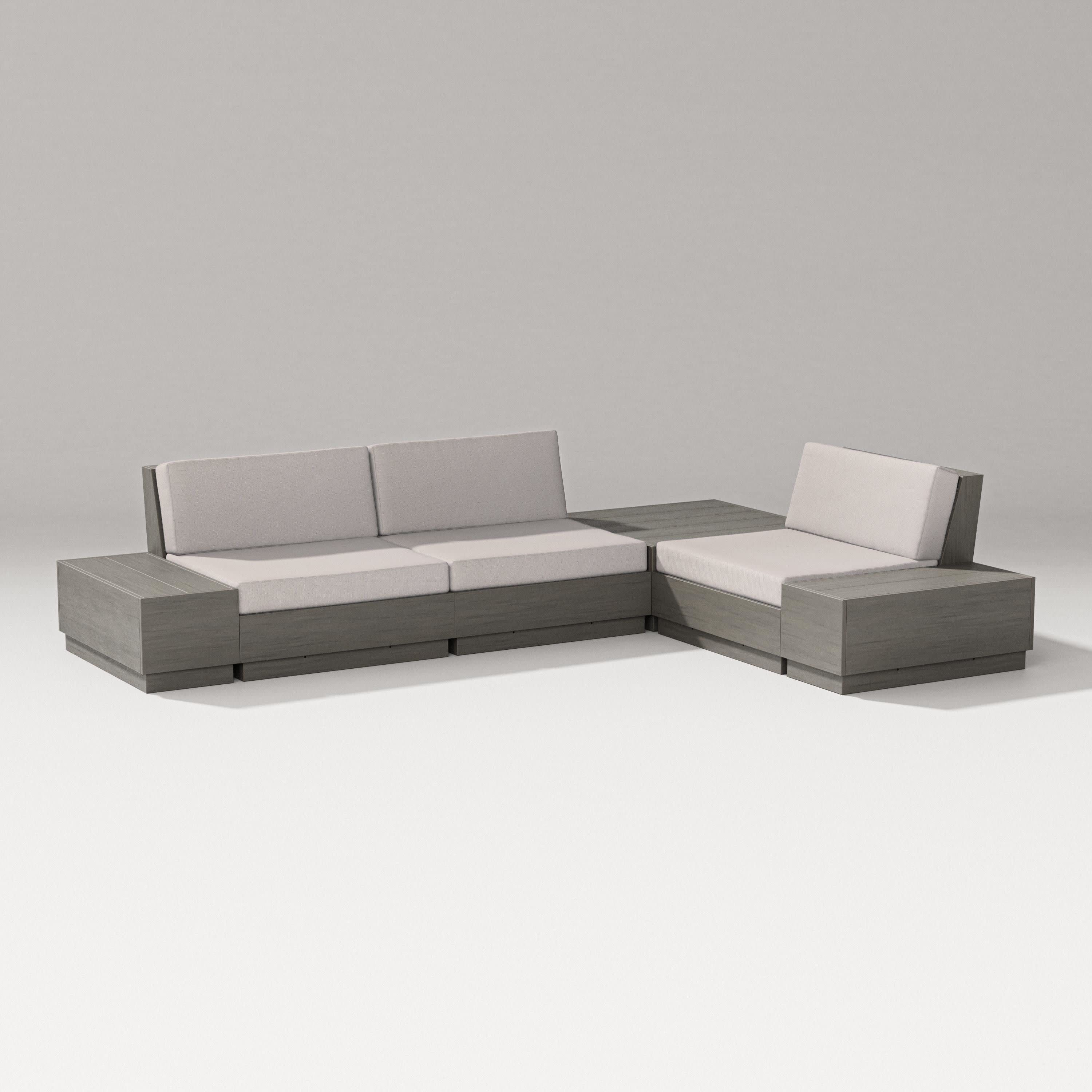 Elevate 6-Piece Corner Sectional in Driftwood / Dune Burlap