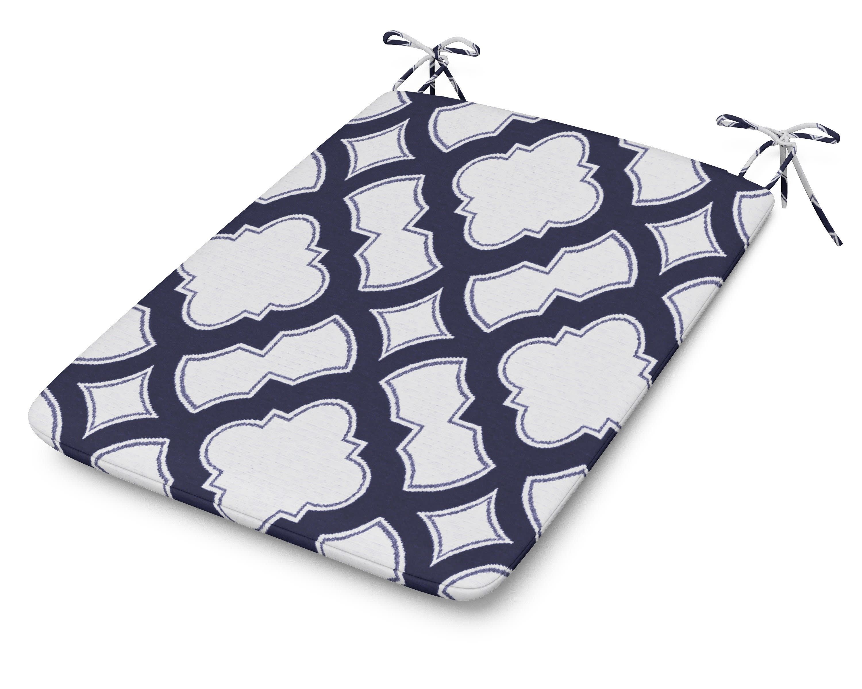 1100 Plaza Seat Pad in Trellis Navy