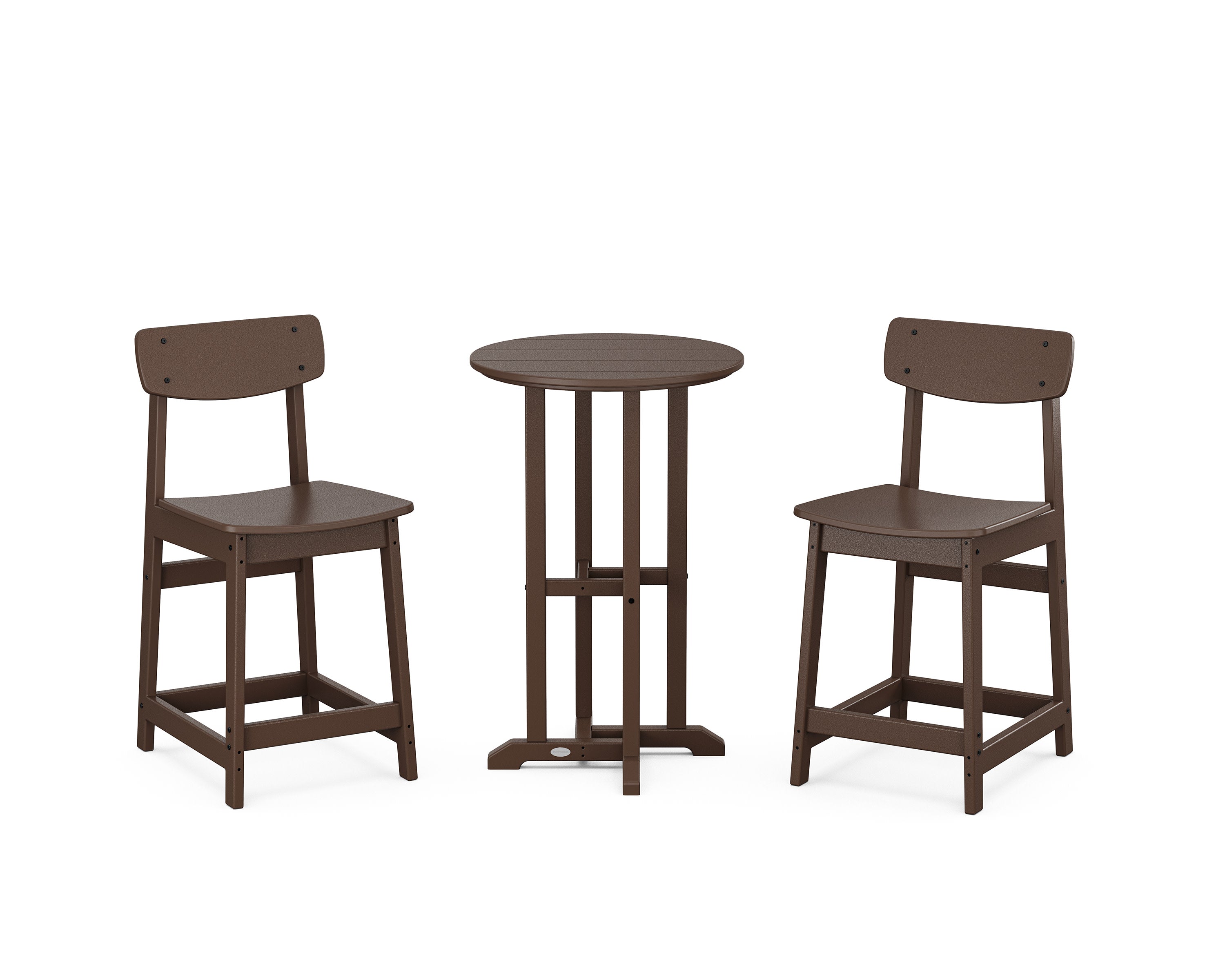 Modern Studio Urban Chair 3-Piece Bistro Counter Set in Mahogany