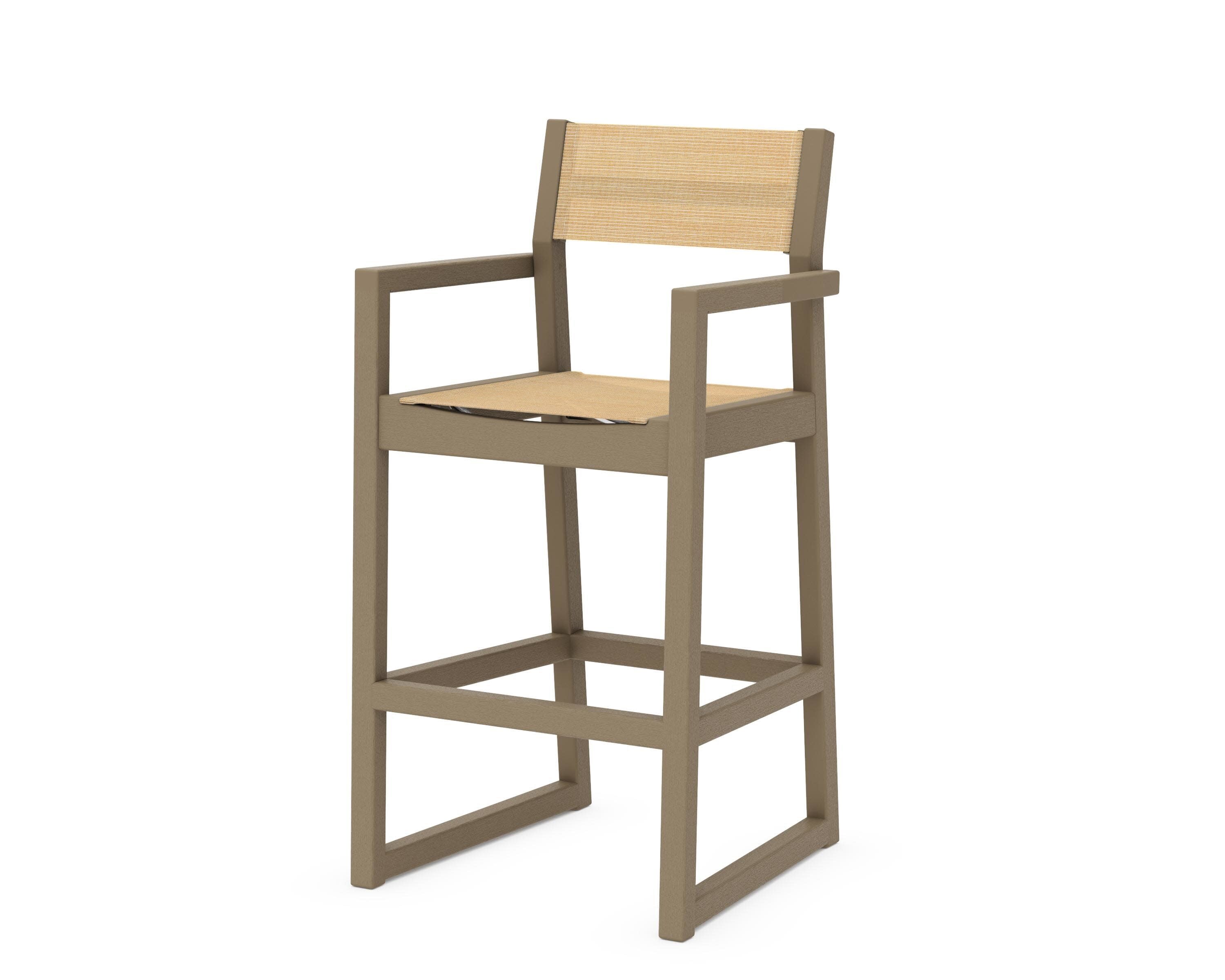 EDGE Sling Bar Arm Chair in Vintage Sahara / Dupioni Apricot Sling