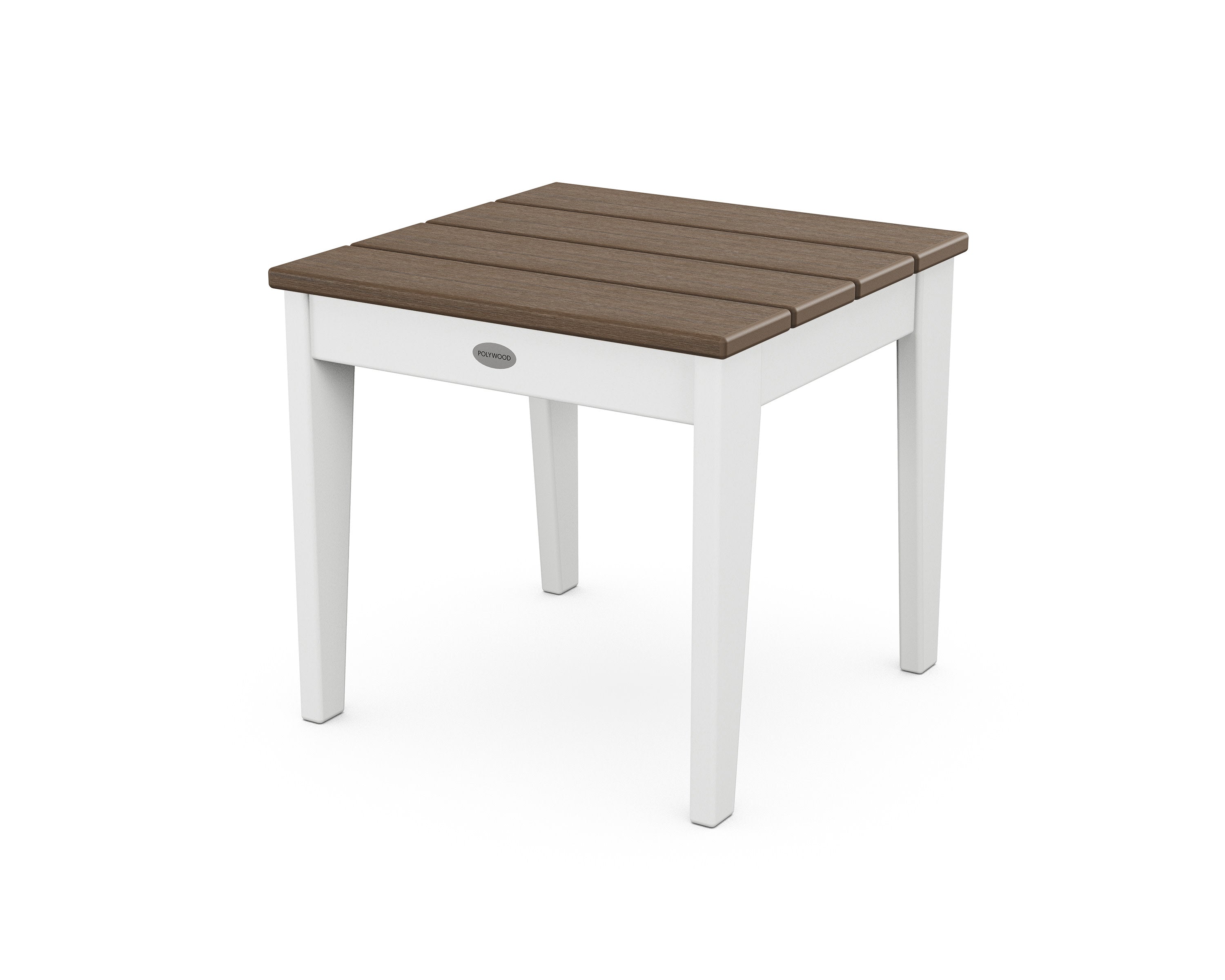 Newport 18" Side Table in White / Kona