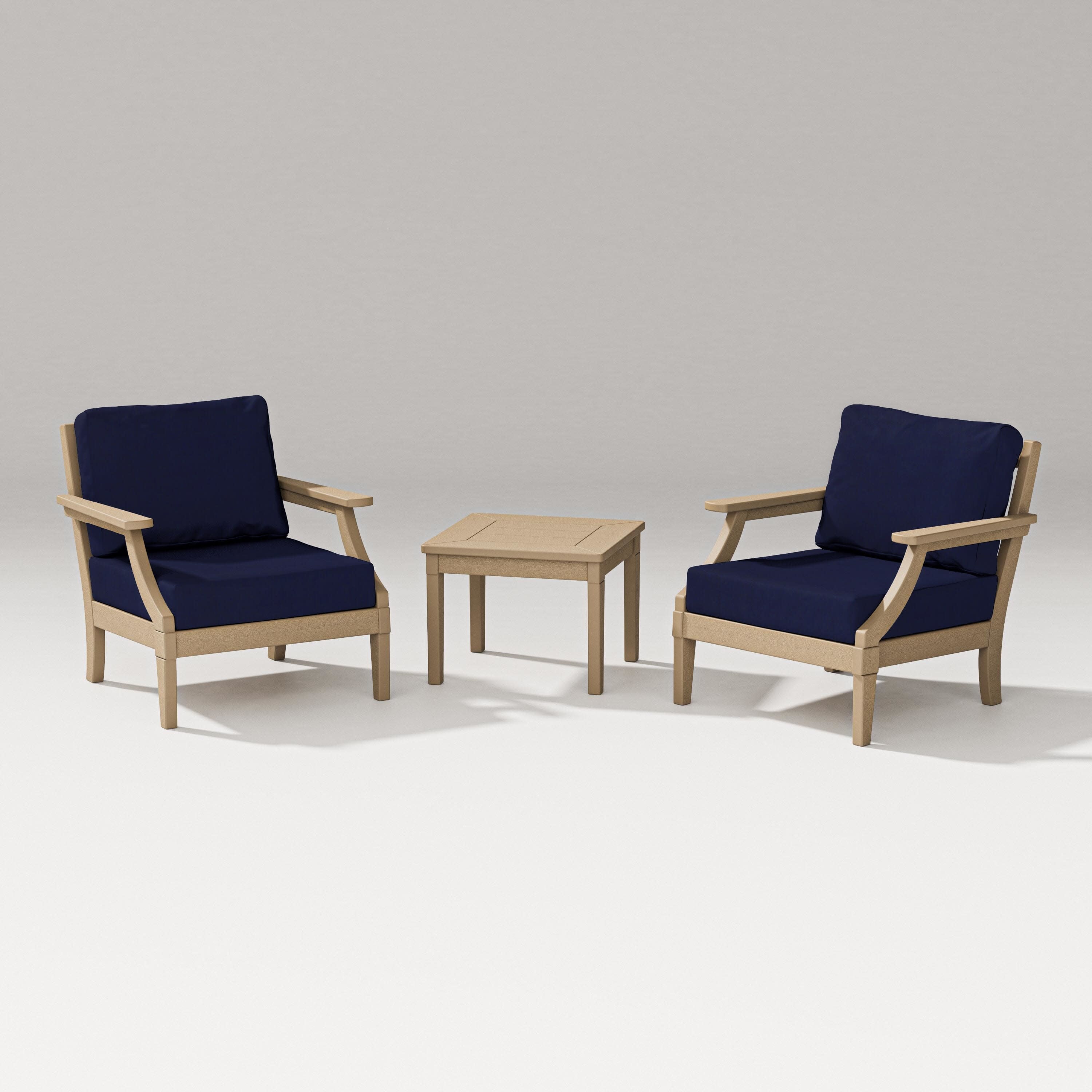 Estate 3-Piece Lounge Chair Set in Vintage Sahara / Navy