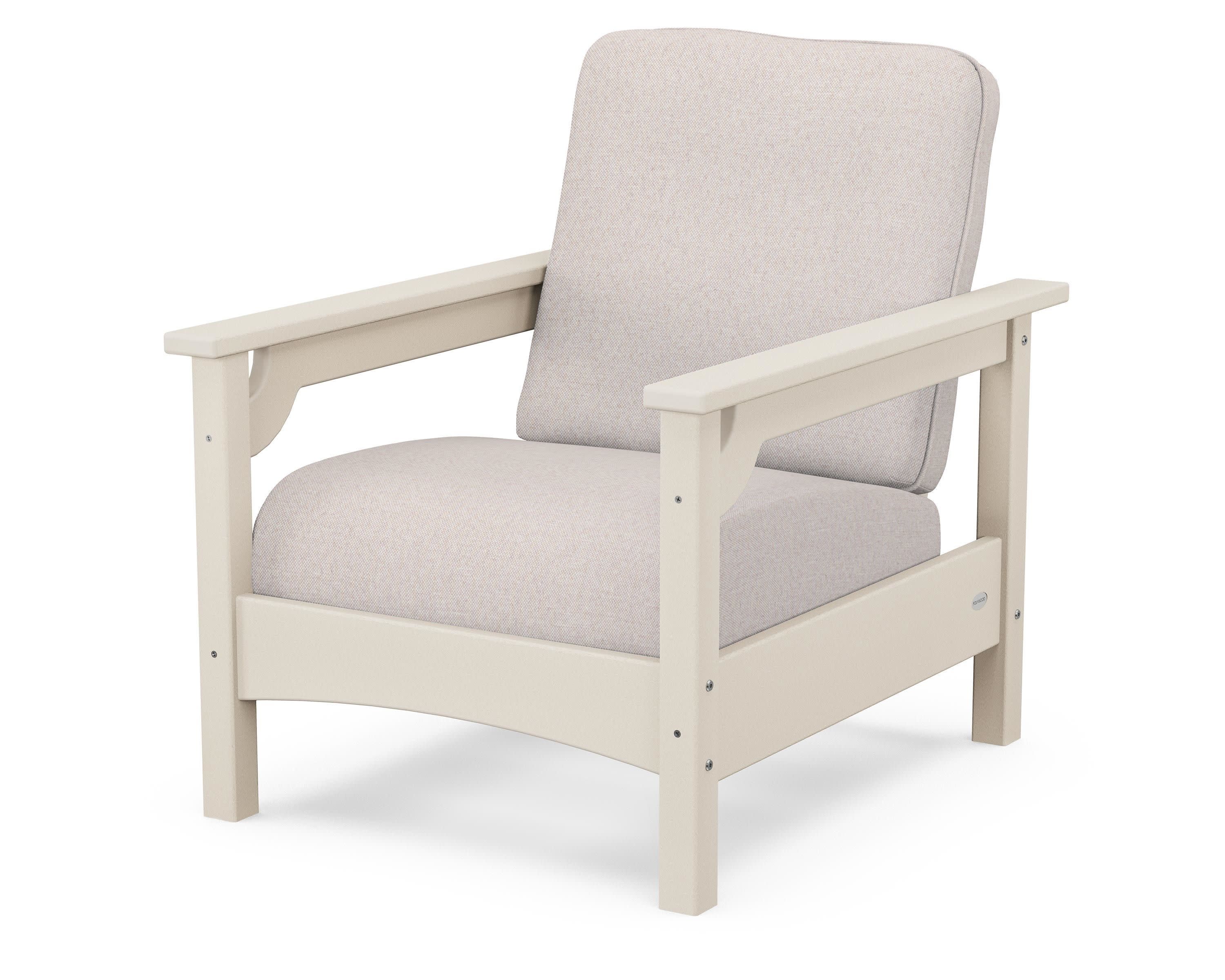 Club Chair in Sand / Dune Burlap