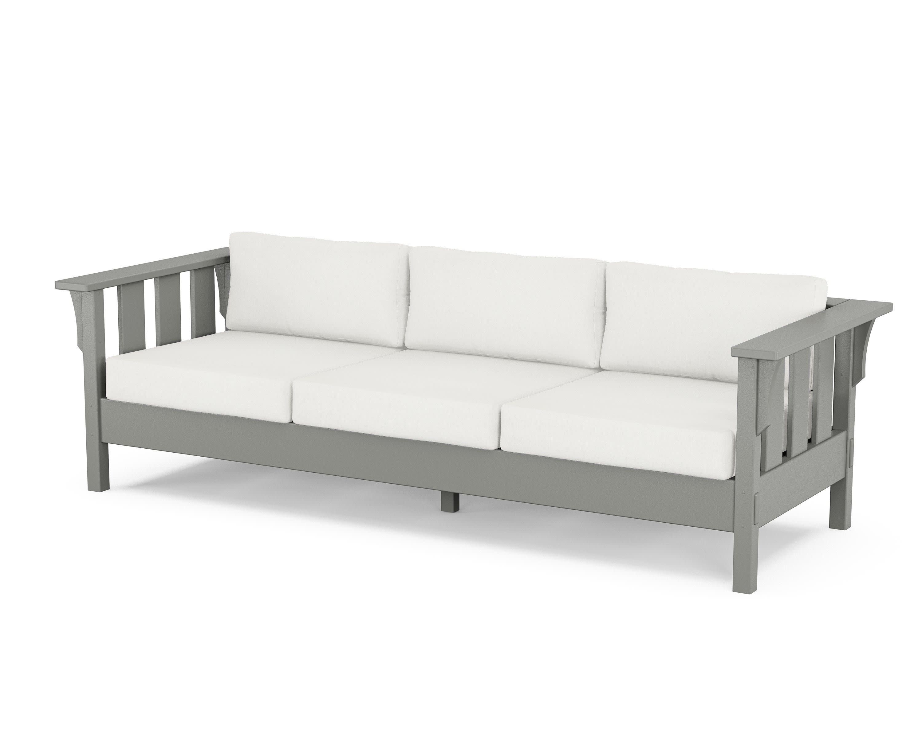 Acadia Deep Seating Sofa in Slate Grey / Natural Linen