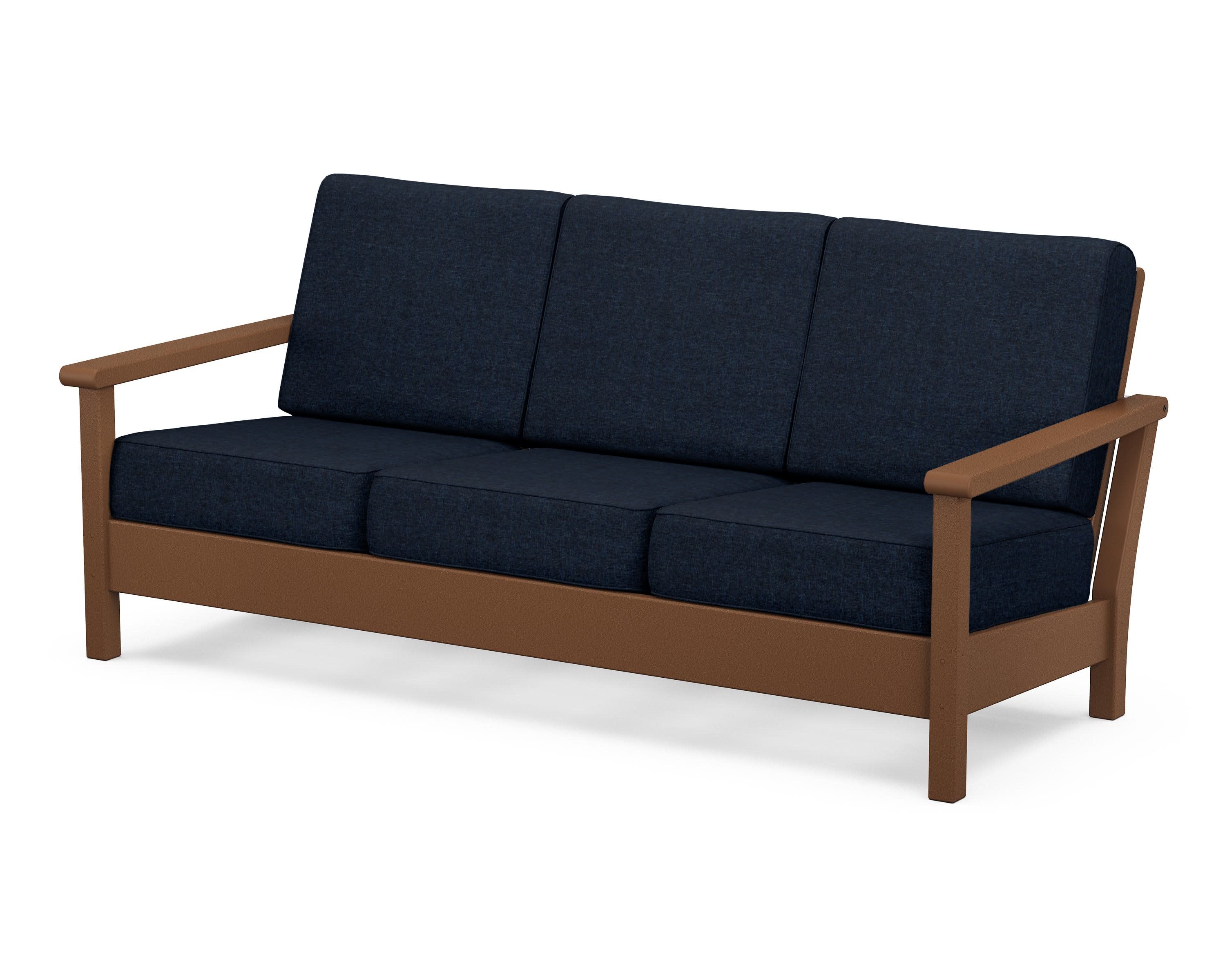 Harbour Deep Seating Sofa in Teak / Marine Indigo