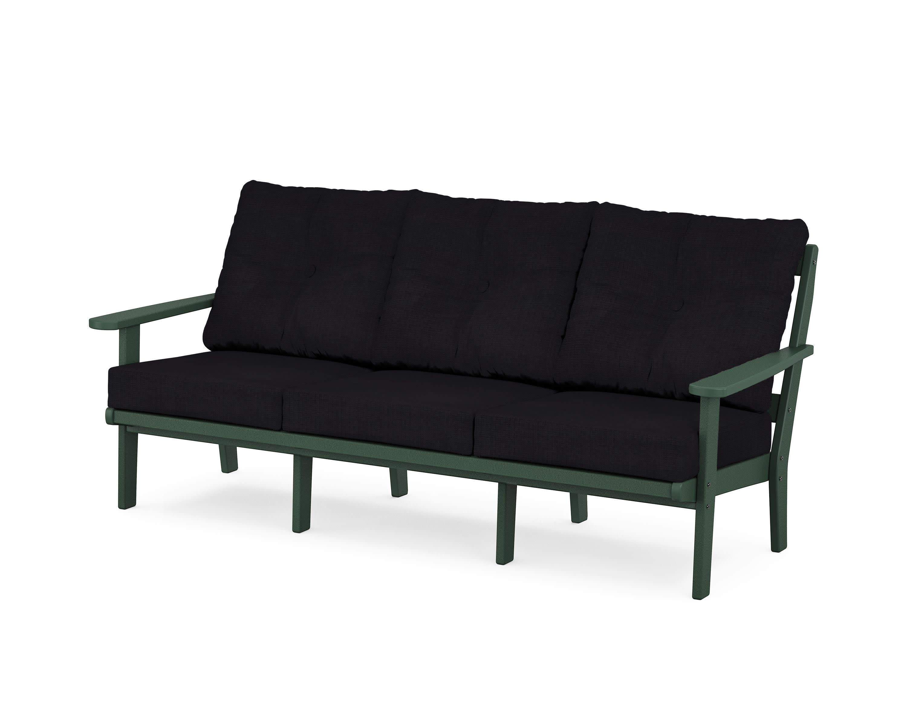 Mission Deep Seating Sofa in Green / Midnight Linen