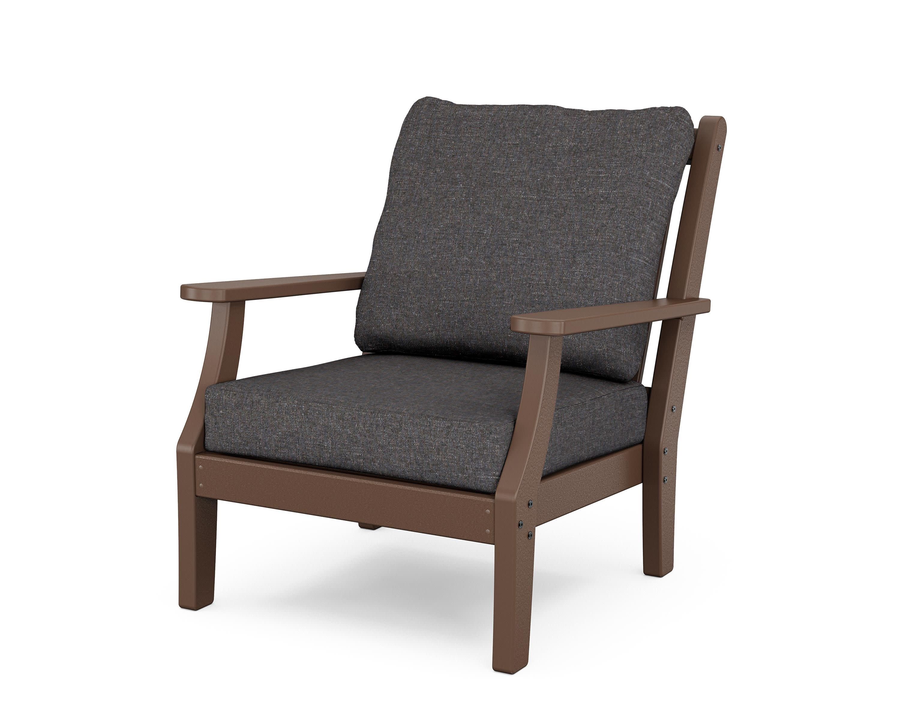 Wovendale Deep Seating Chair in Mahogany / Ash Charcoal