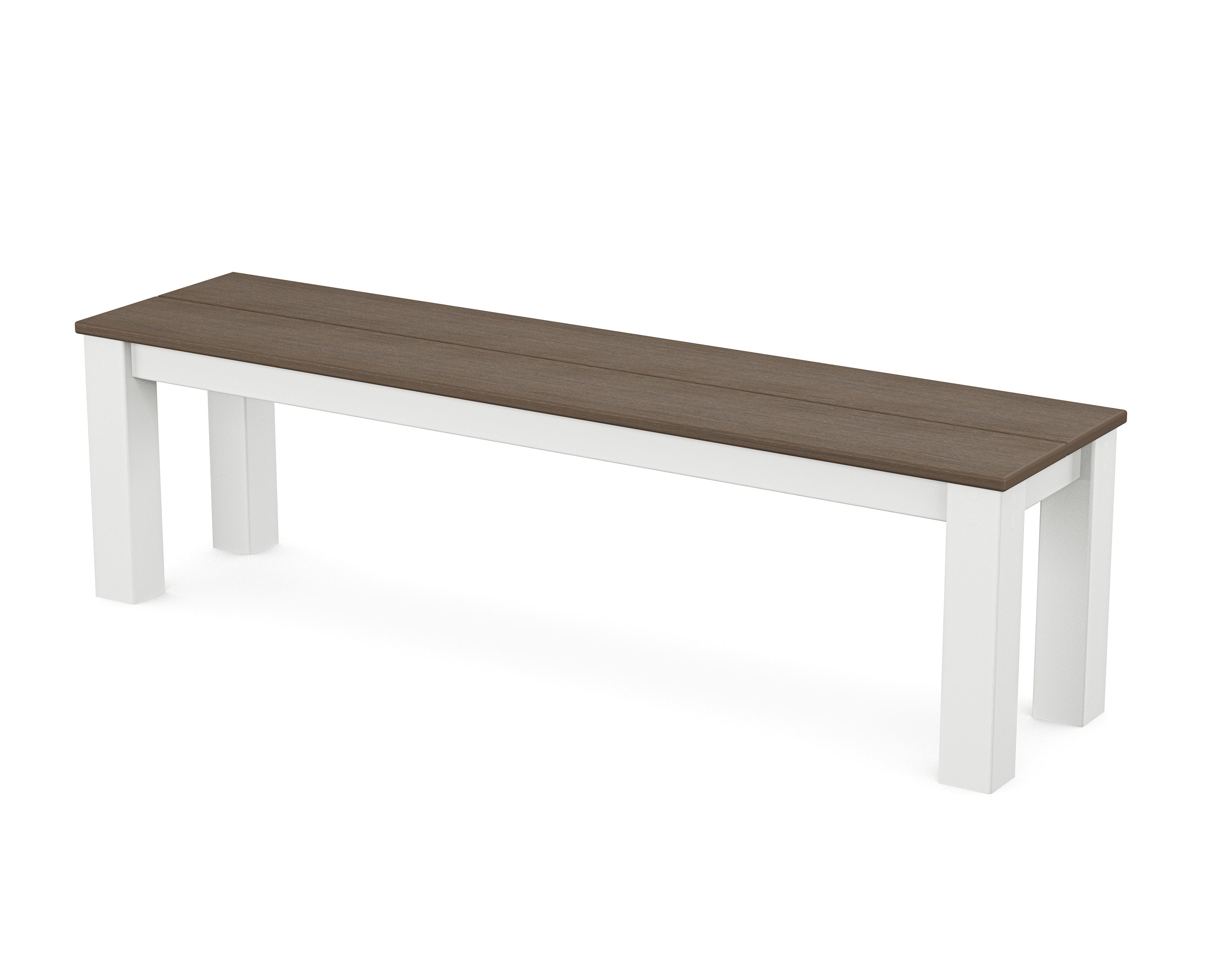Parsons 60" Bench in White / Kona