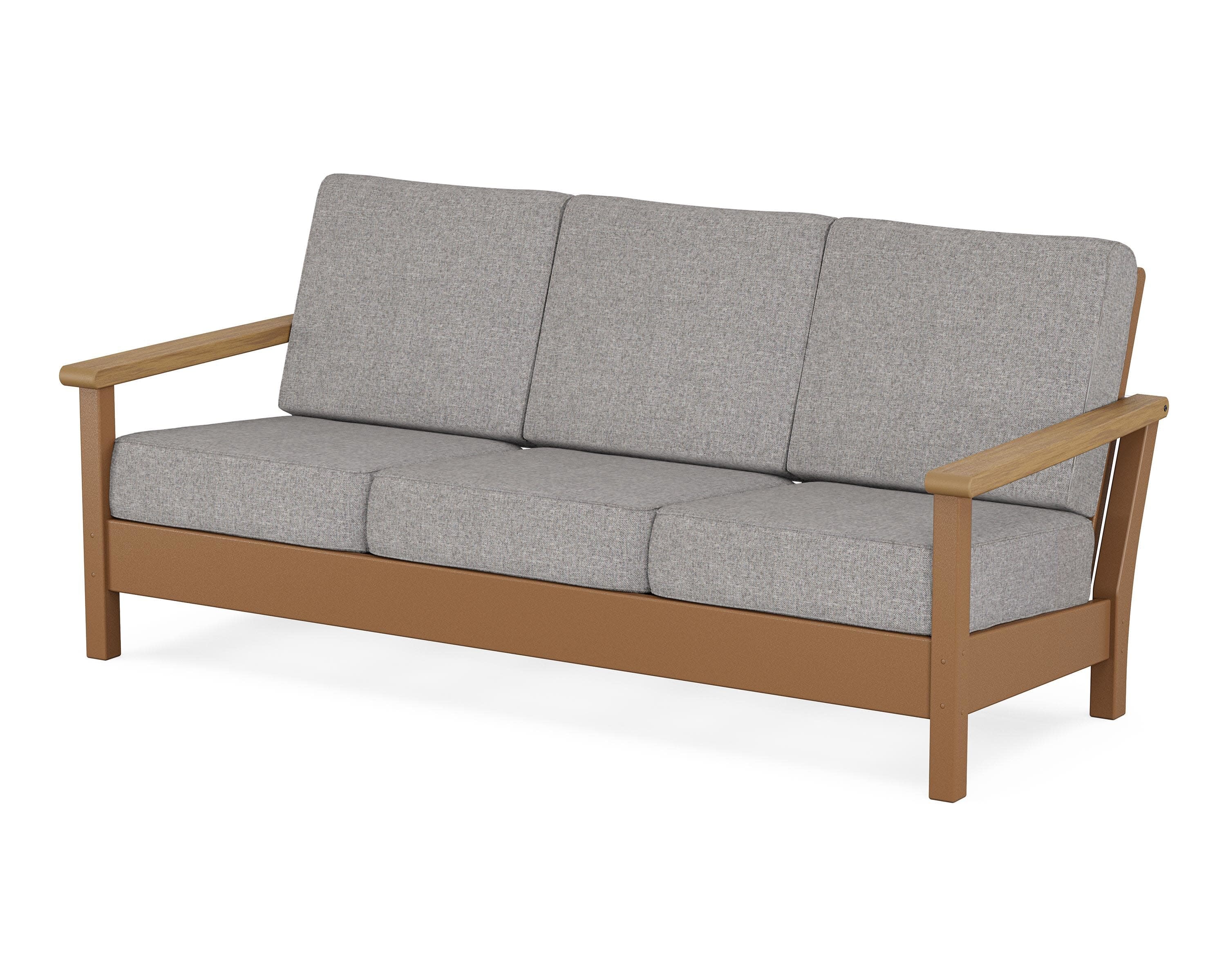 Harbour Deep Seating Sofa in Teak / Natural / Grey Mist