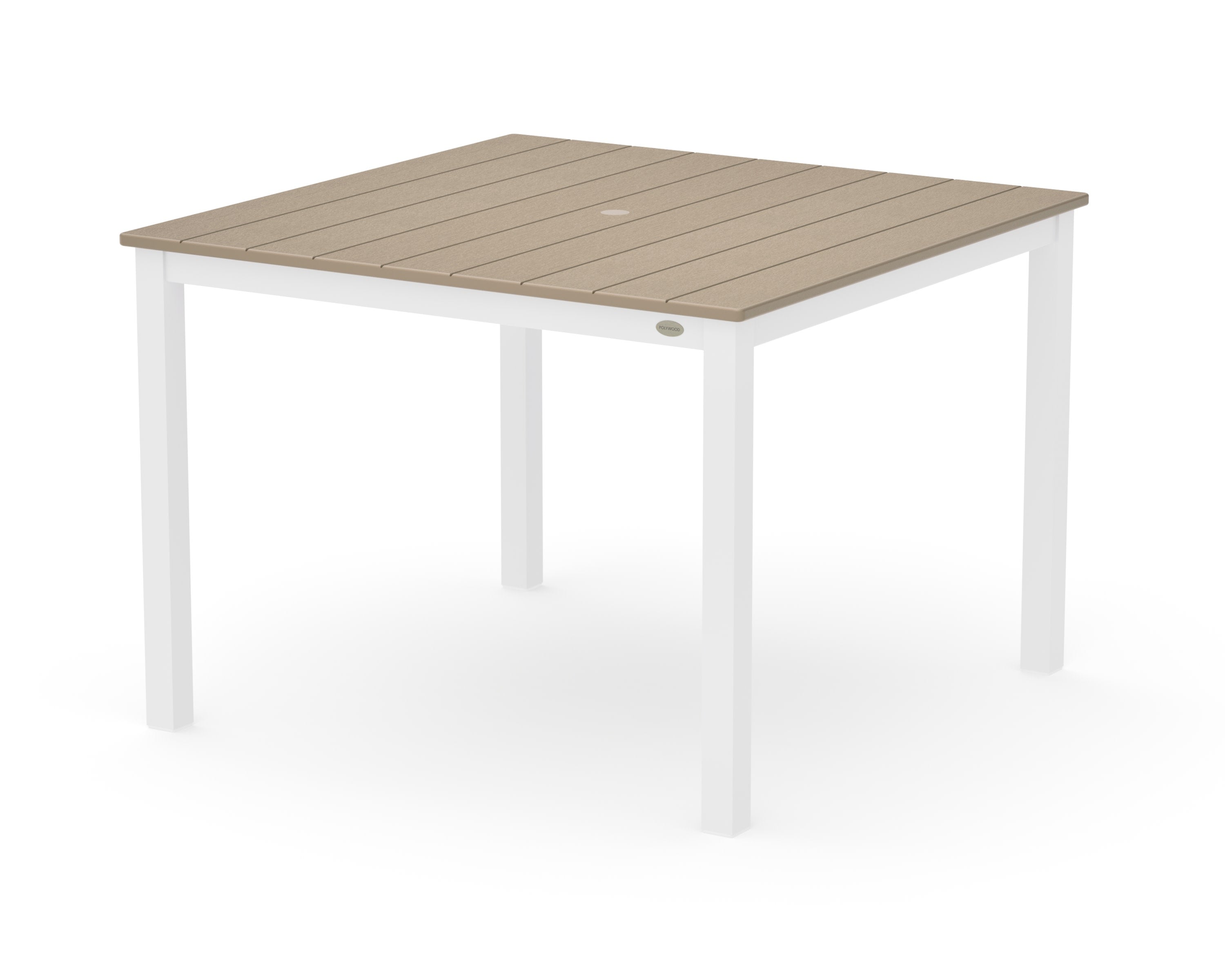 Main Street 42 x 42 Dining Table in White / Vintage Sahara