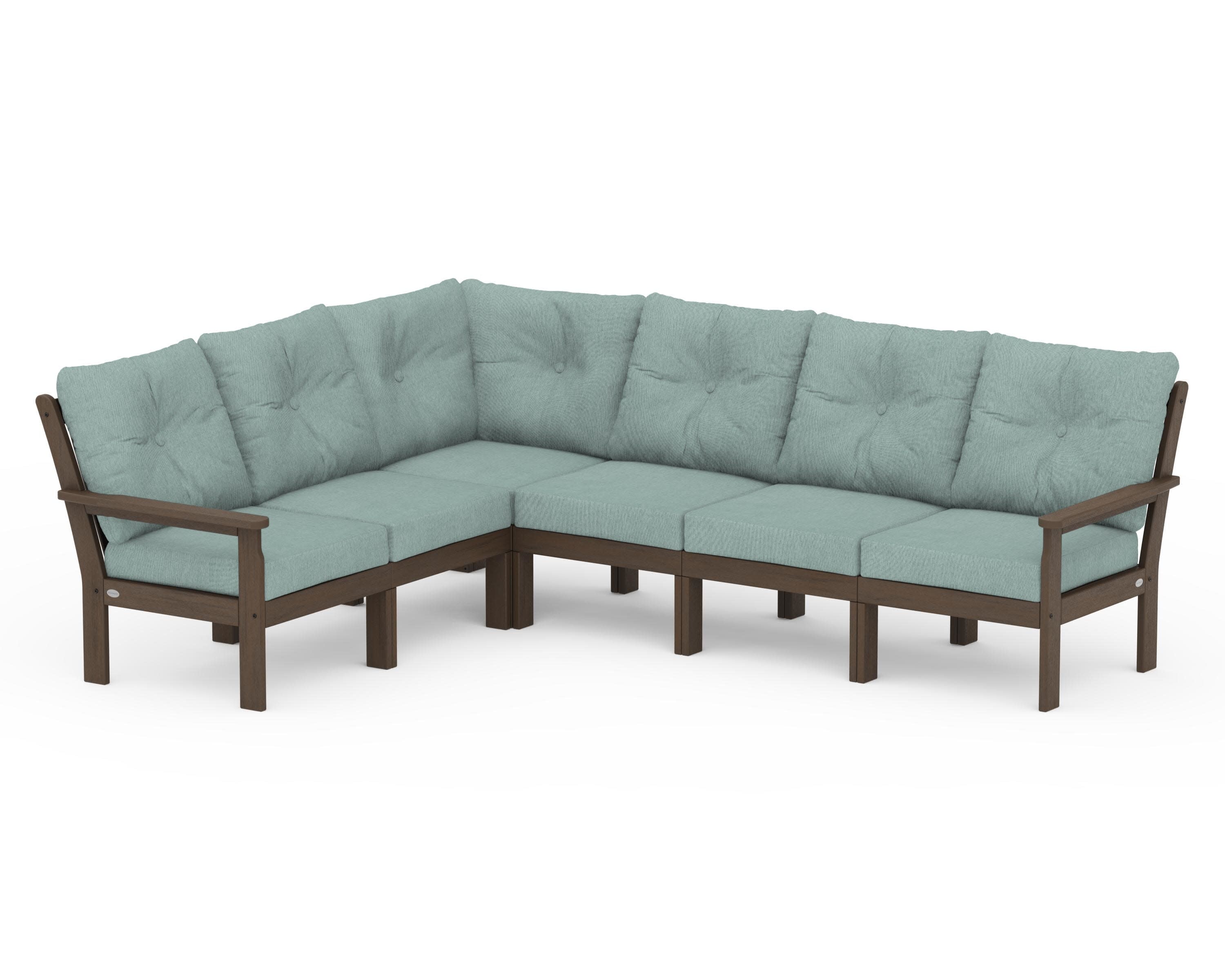 Vineyard 6-Piece Sectional in Kona / Glacier Spa