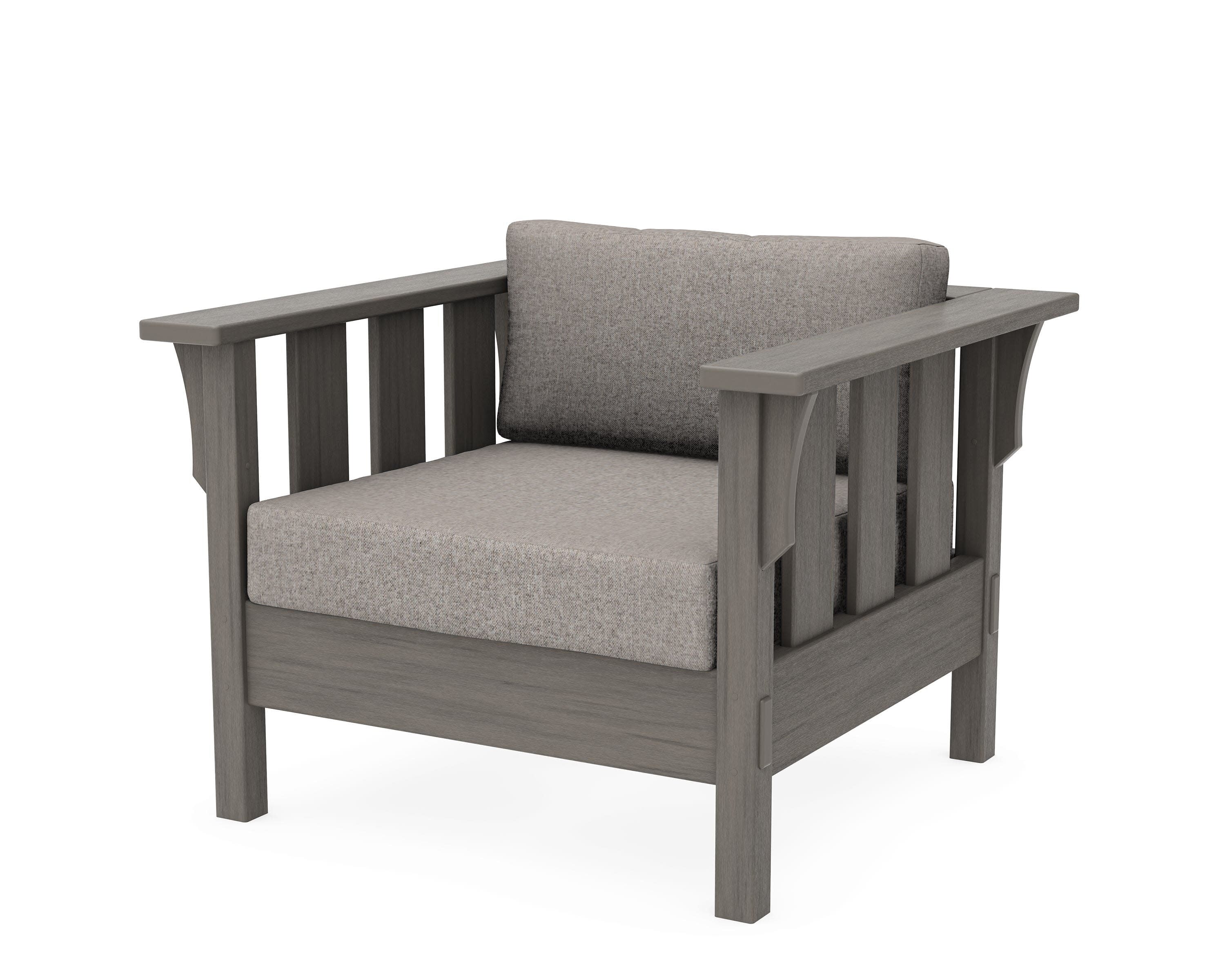 Acadia Deep Seating Chair in Driftwood / Weathered Tweed