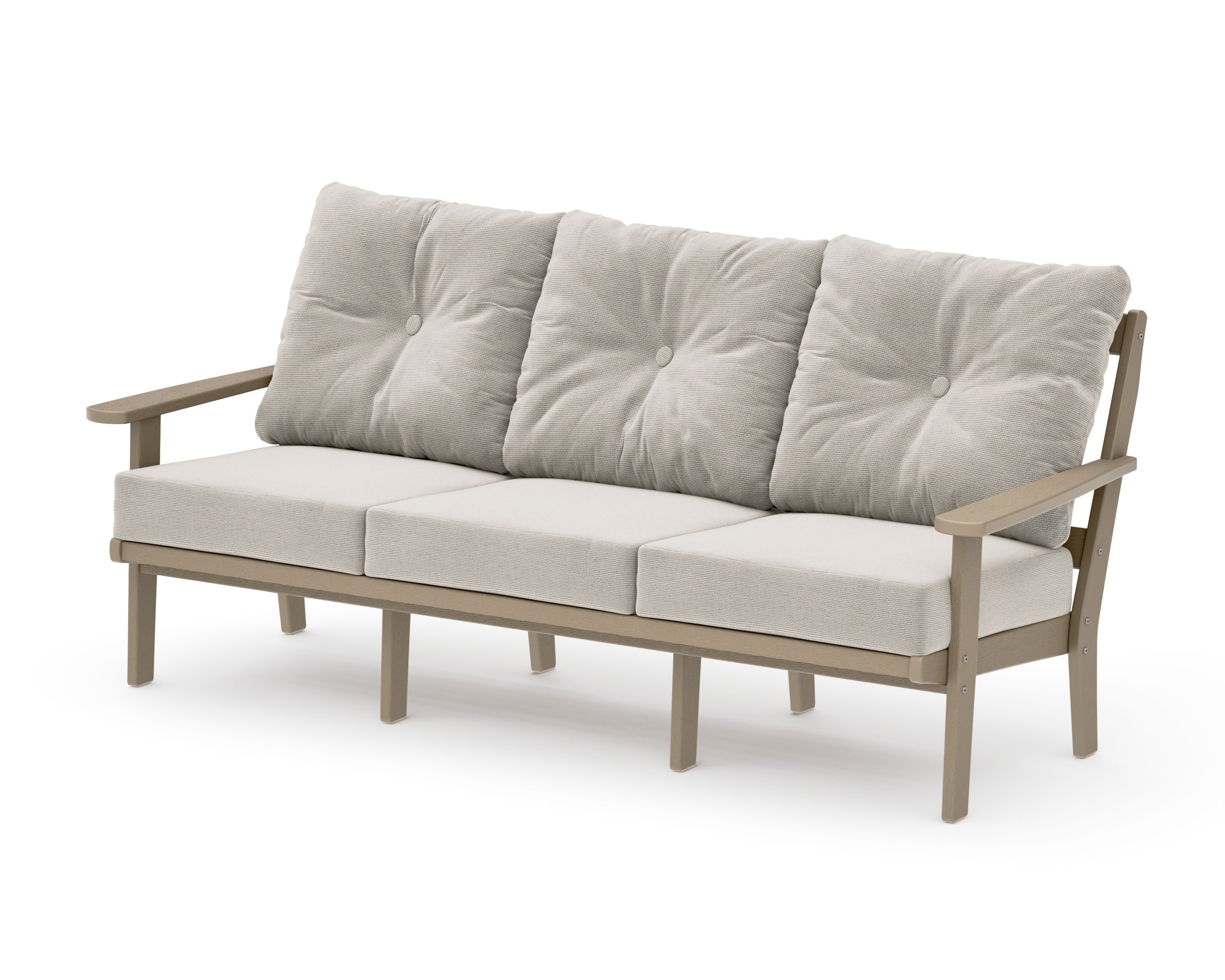 Mission Deep Seating Sofa in Vintage Sahara / Dune Burlap